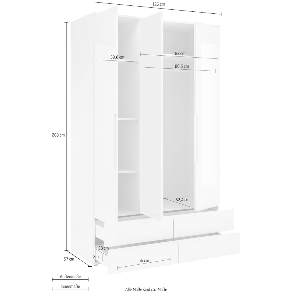 Schlafkontor Drehtürenschrank »Spice«