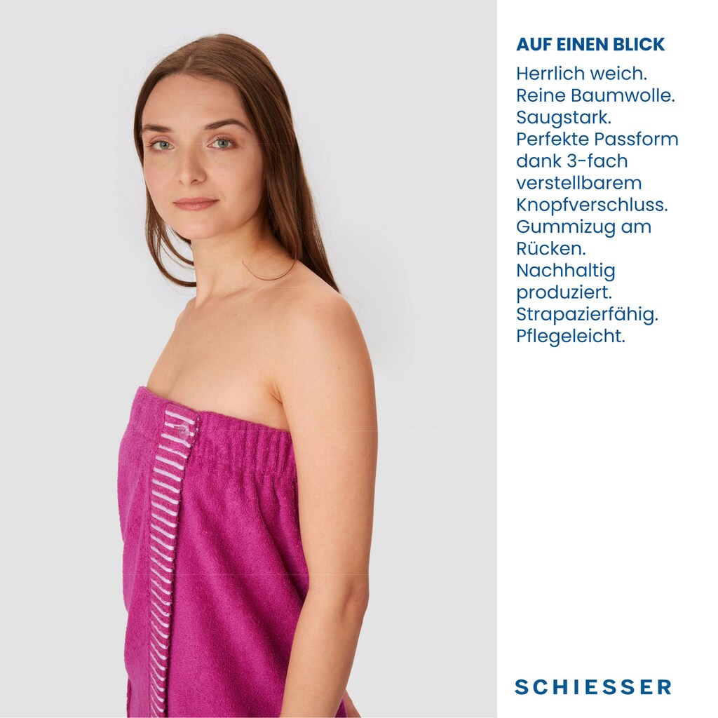 Schiesser Sarong »Saunakilt Rom für Damen aus saugstarkem Baumwoll-Frottier«, (1 St.)