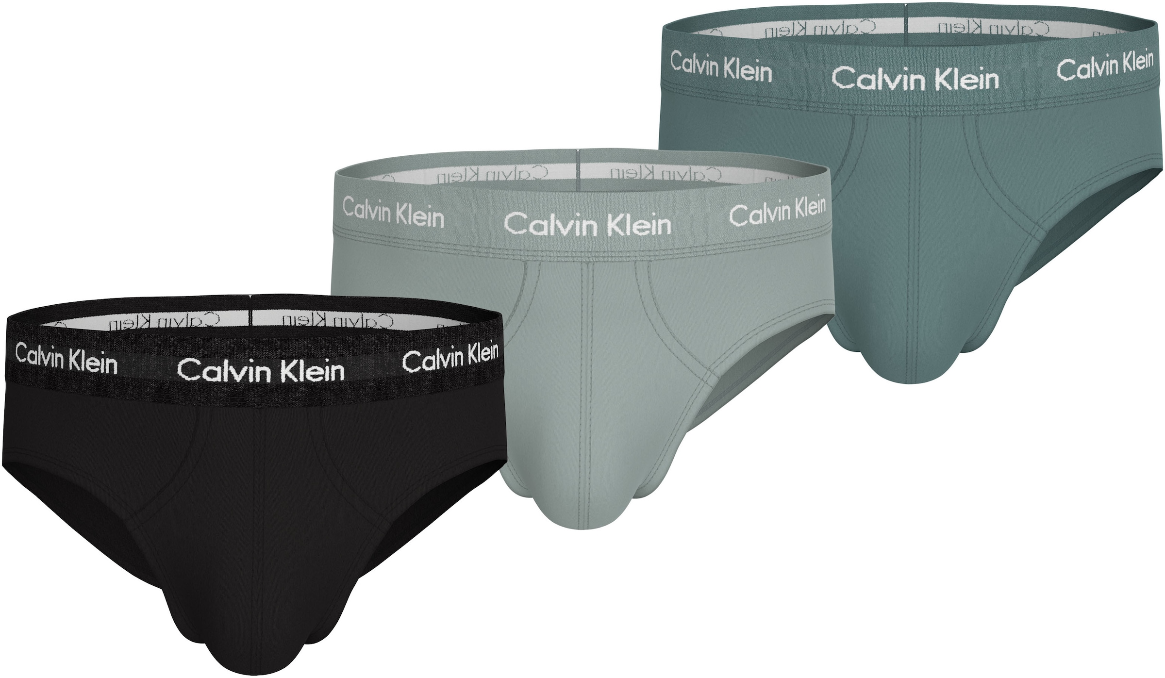 Calvin Klein Underwear Hipster, (3 St.), mit farbigem Webbund