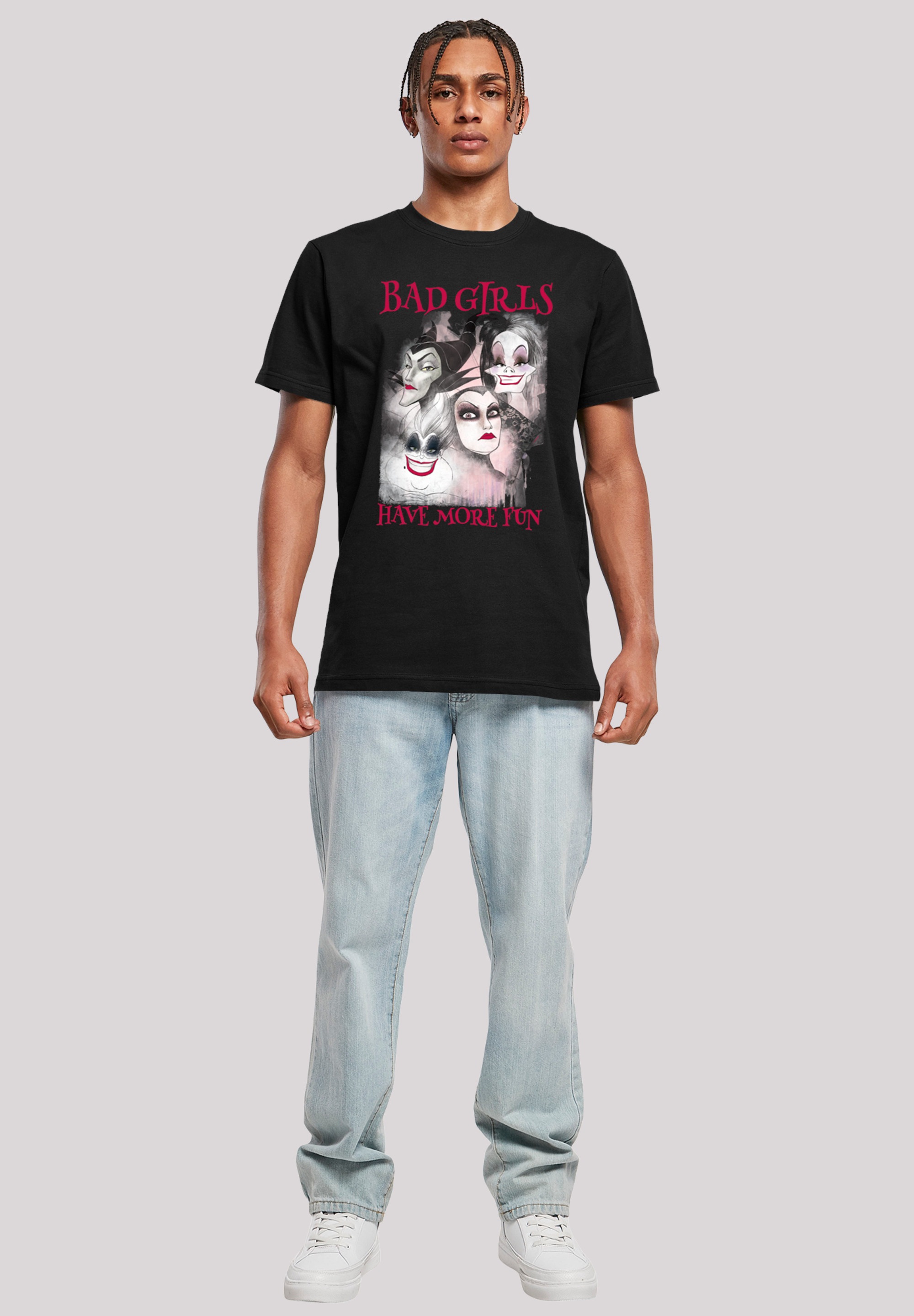 F4NT4STIC T-Shirt »Disney Bad Girls Have More Fun«, Herren,Premium Merch,Regular-Fit,Basic,Bedruckt