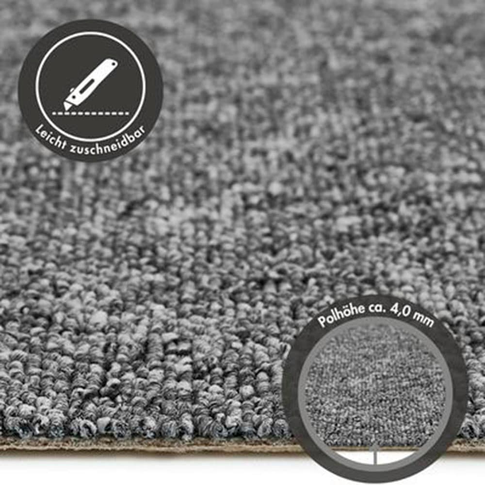 Andiamo Teppichboden »Carlos, Feinschlinge, Made in Netherlands«, rechteckig, 6,5 mm Höhe, melierte Optik, Breite 400 cm oder 500 cm, strapazierfähig