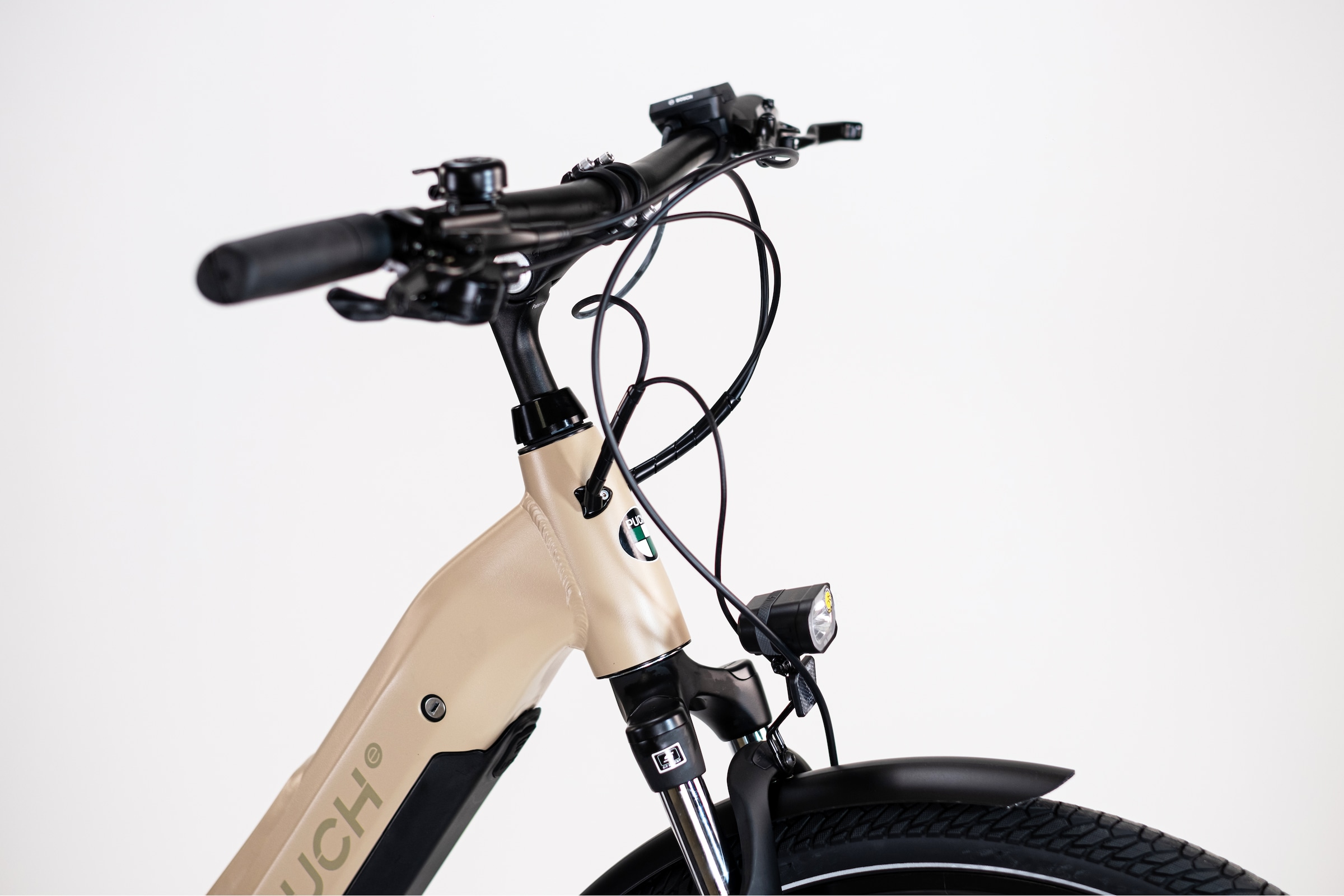 PUCH »PUCH C5.3 ALIVIO / BOSCH 500 Wh 28" beige 9-Gänge« 9 Gang Shimano Alivio RDM3100 Schaltwerk Kettenschaltung Mittelmotor 250 W BOSCH PERFORMANCE LINE 36 V/250 W, Mittelmotor