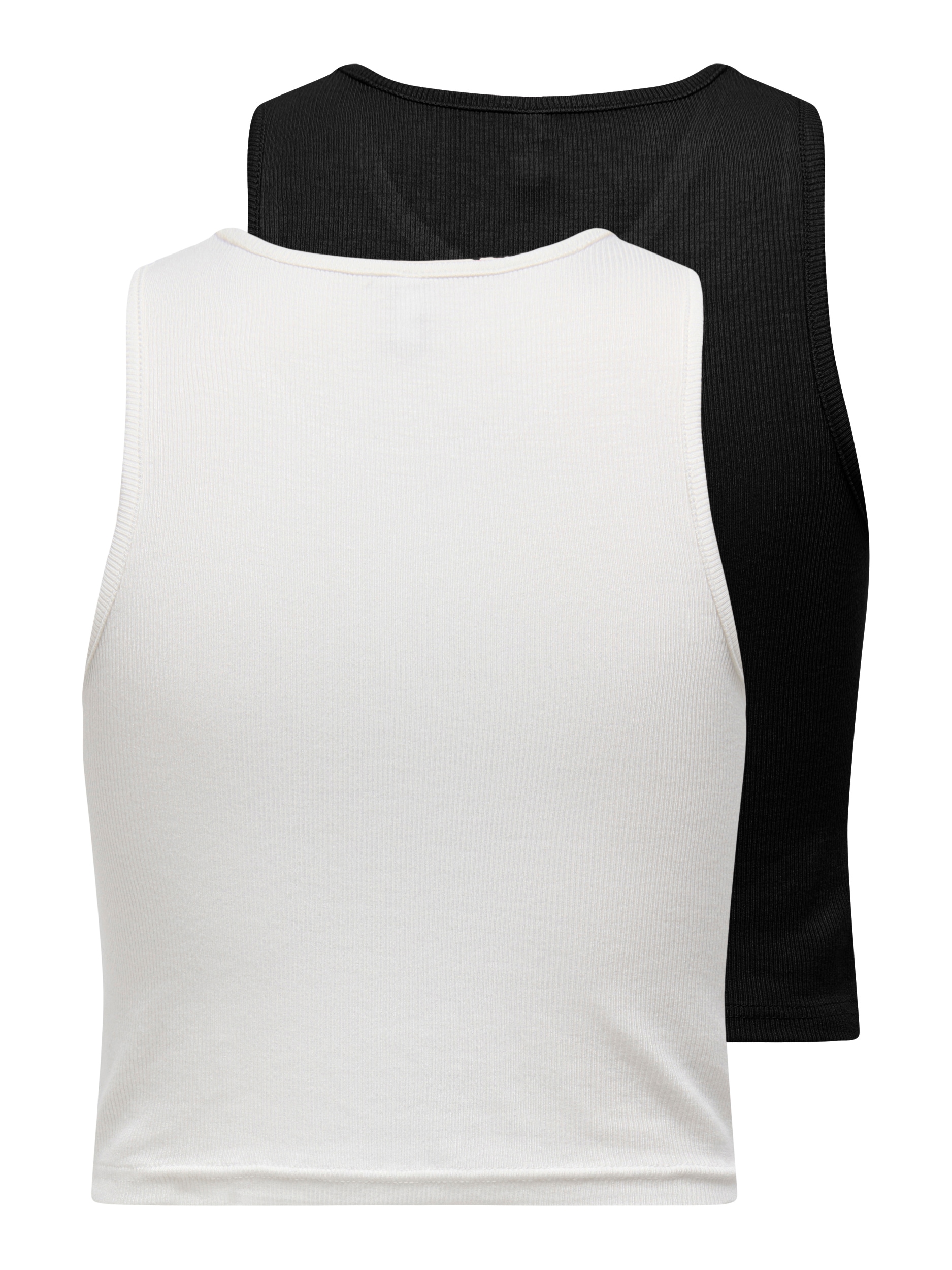 ONLY Crop-Top »ONLBELIA S/L CROP TOP CS JRS 2PACK«, (Packung, 2 tlg.)