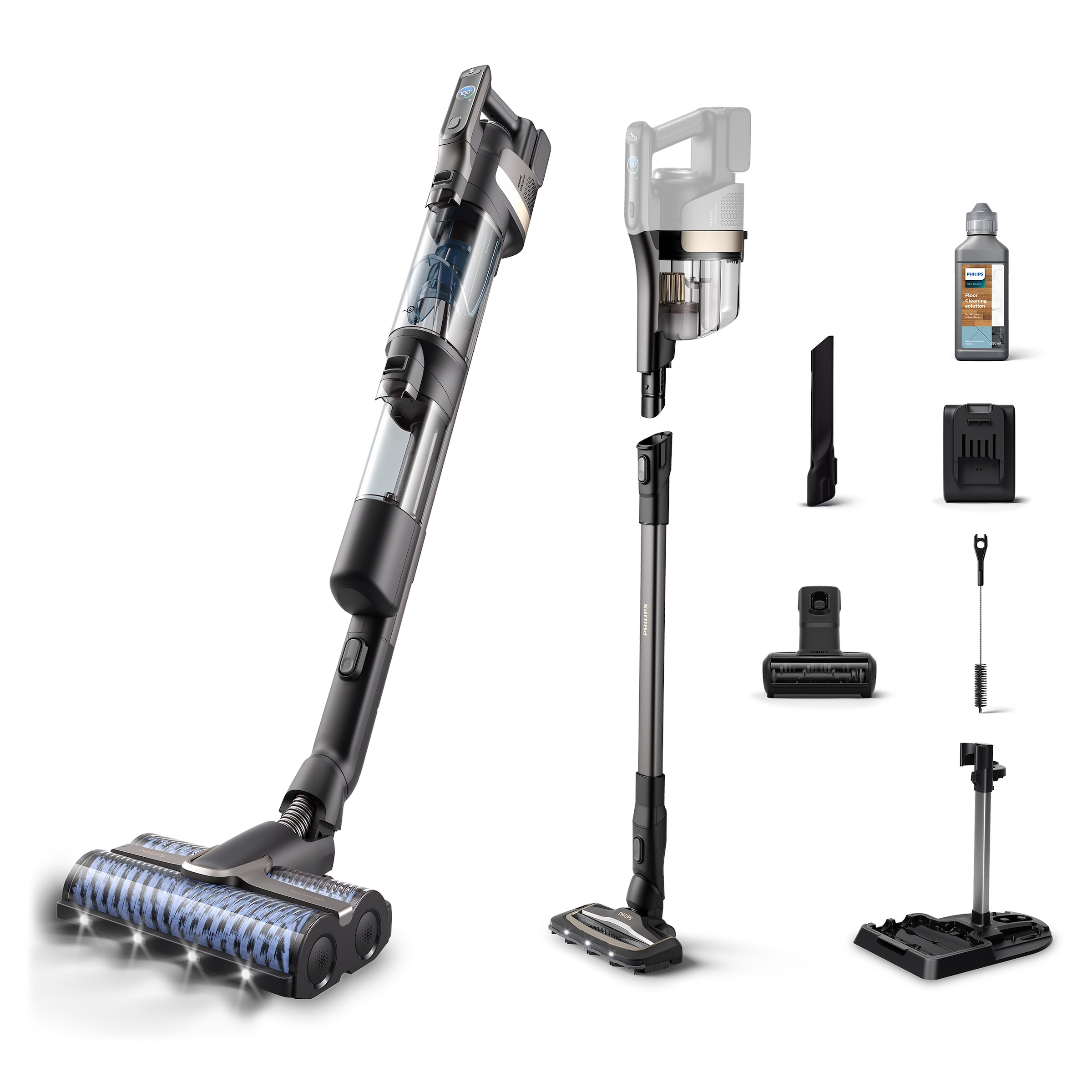 Philips Nass-Trocken-Akkusauger "AquaTrio Cordless 9000 Series XW9463/11", 3-in-1-Reinigungslösung, mit automatischem Re