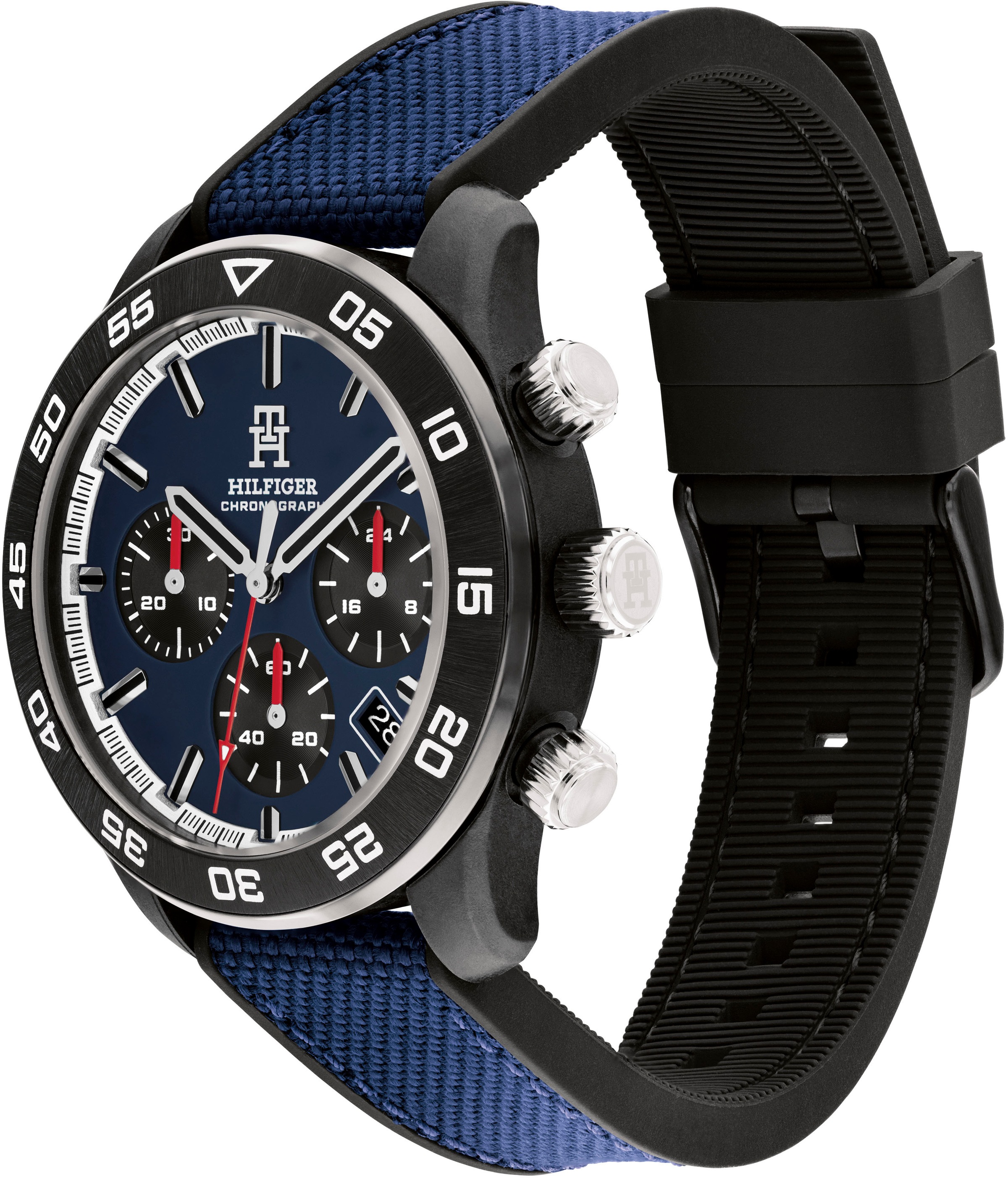 Tommy Hilfiger Chronograph »TH85 CARBON«, Quarzuhr, Armbanduhr, Herrenuhr, analog, Tag, Stoppfunktion