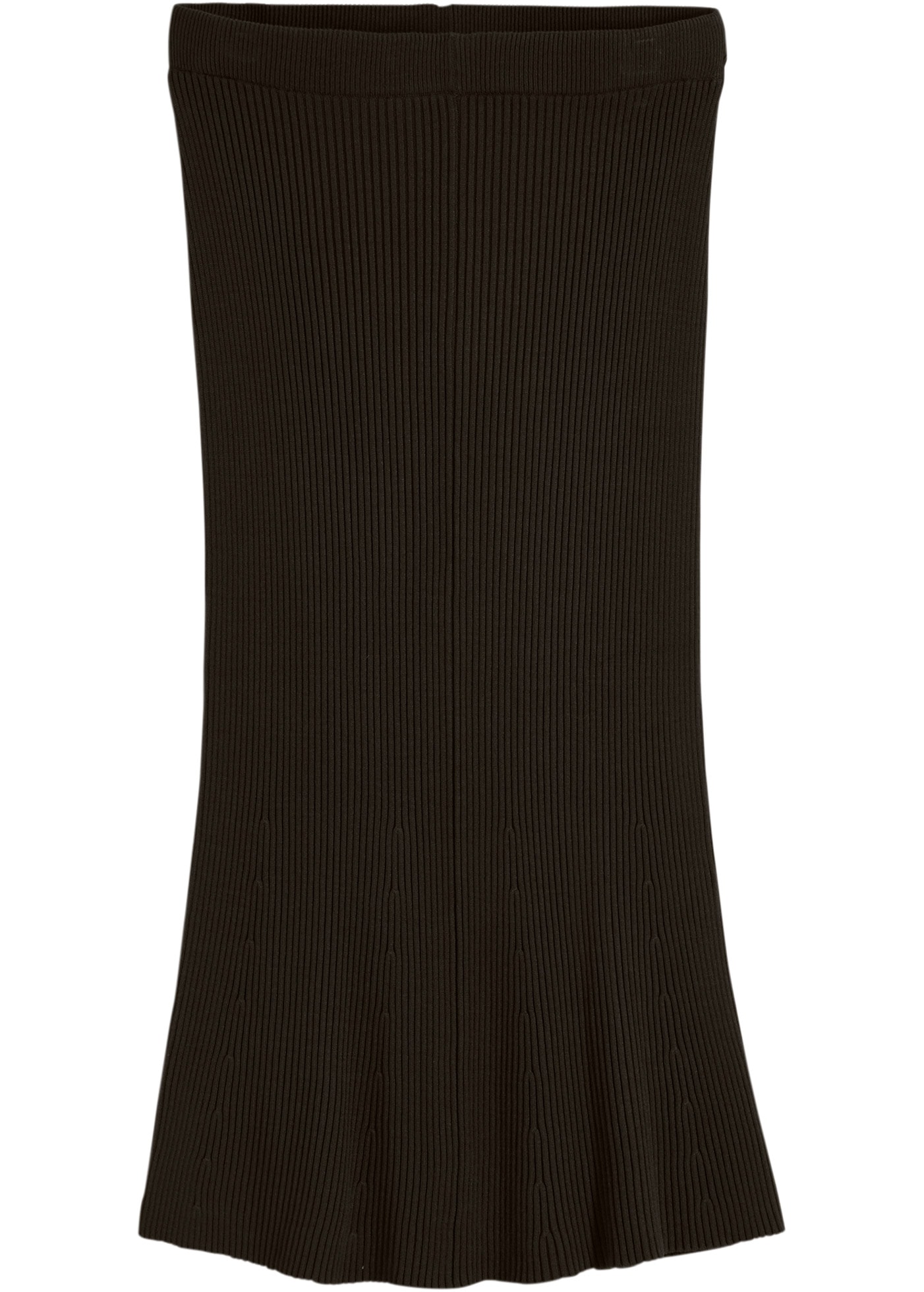 bonprix Strickrock aus Viskosemischung, körpernahe Passform, unifarben, mit Gummizug