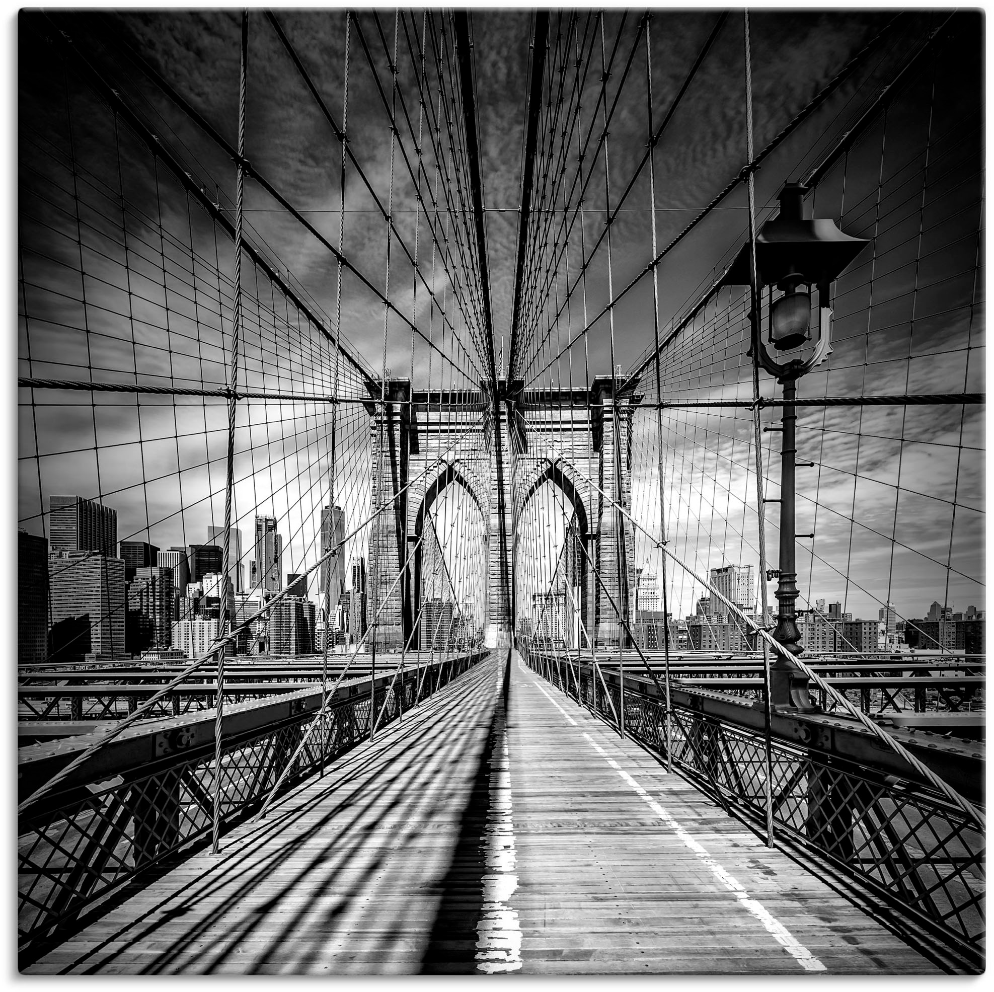 Artland Wandbild "New York City Brooklyn Bridge", Amerika, (1 St.), als Alubild, Outdoorbild, Leinwandbild, Poster in ve