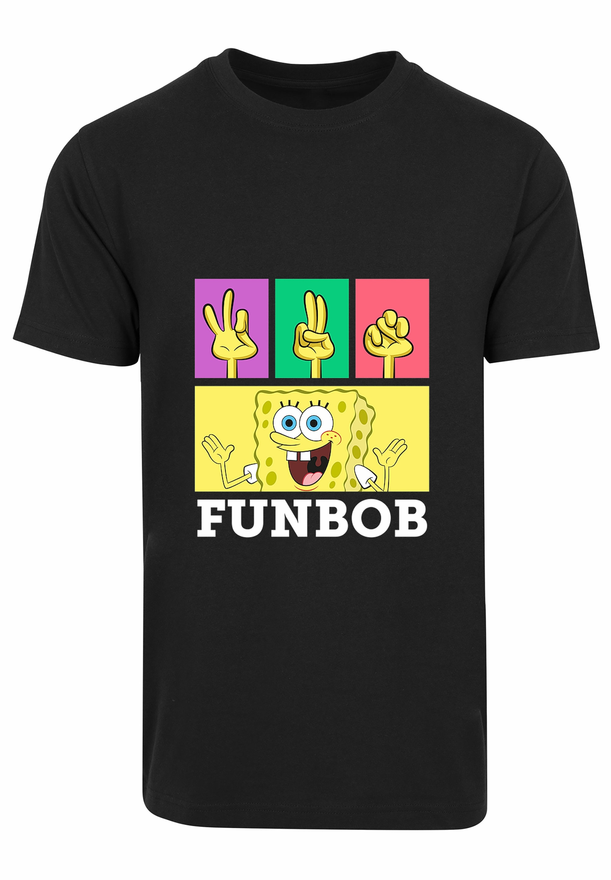 F4NT4STIC T-Shirt »Spongebob Schwammkopf FUNBOB«, Herren,Premium Merch,Regular-Fit,Basic,Bedruckt
