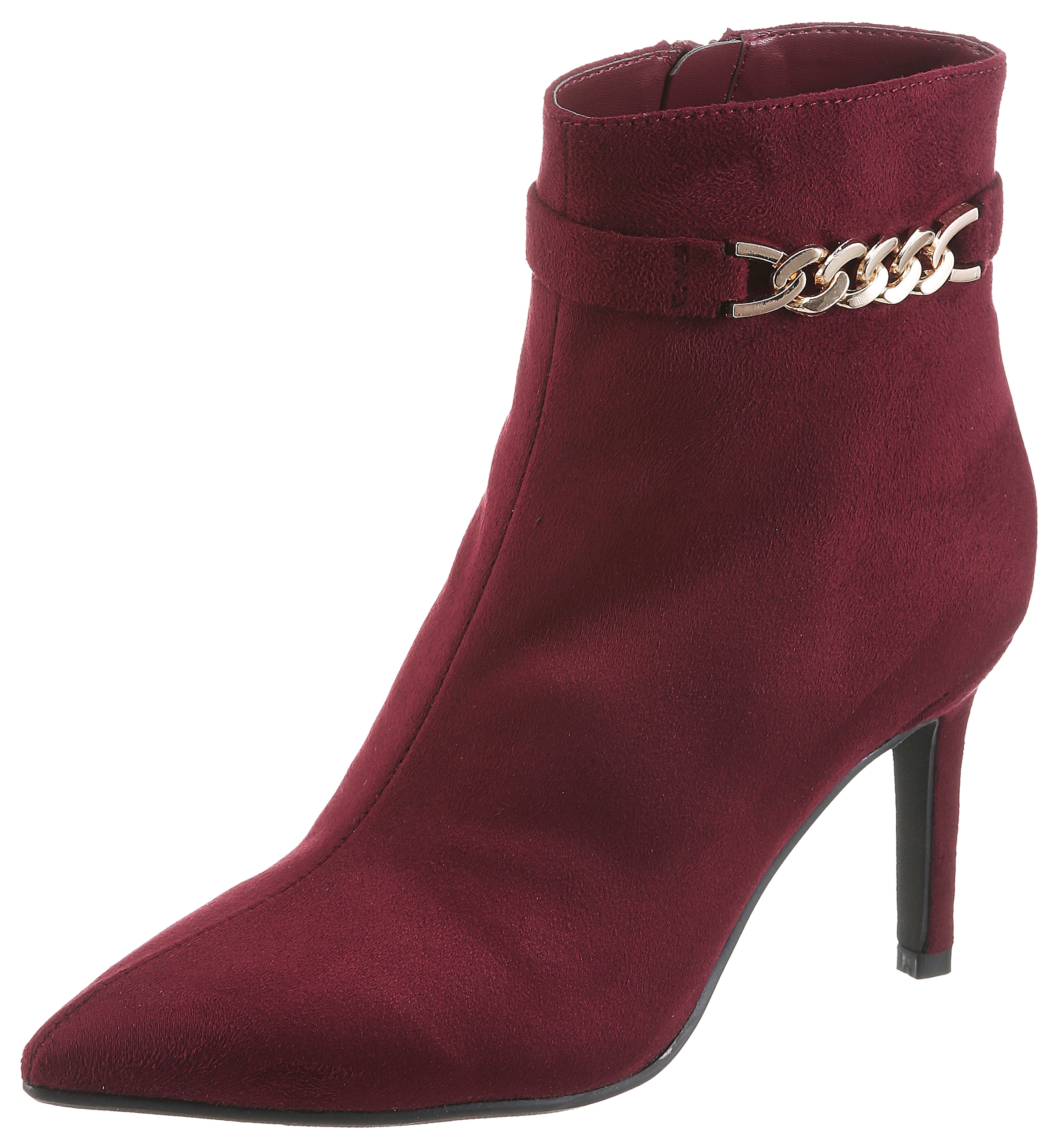 Aniston SHOES Stiefelette  Ankle Boots mit goldener Zierkette - NEUE KOLLEKTION