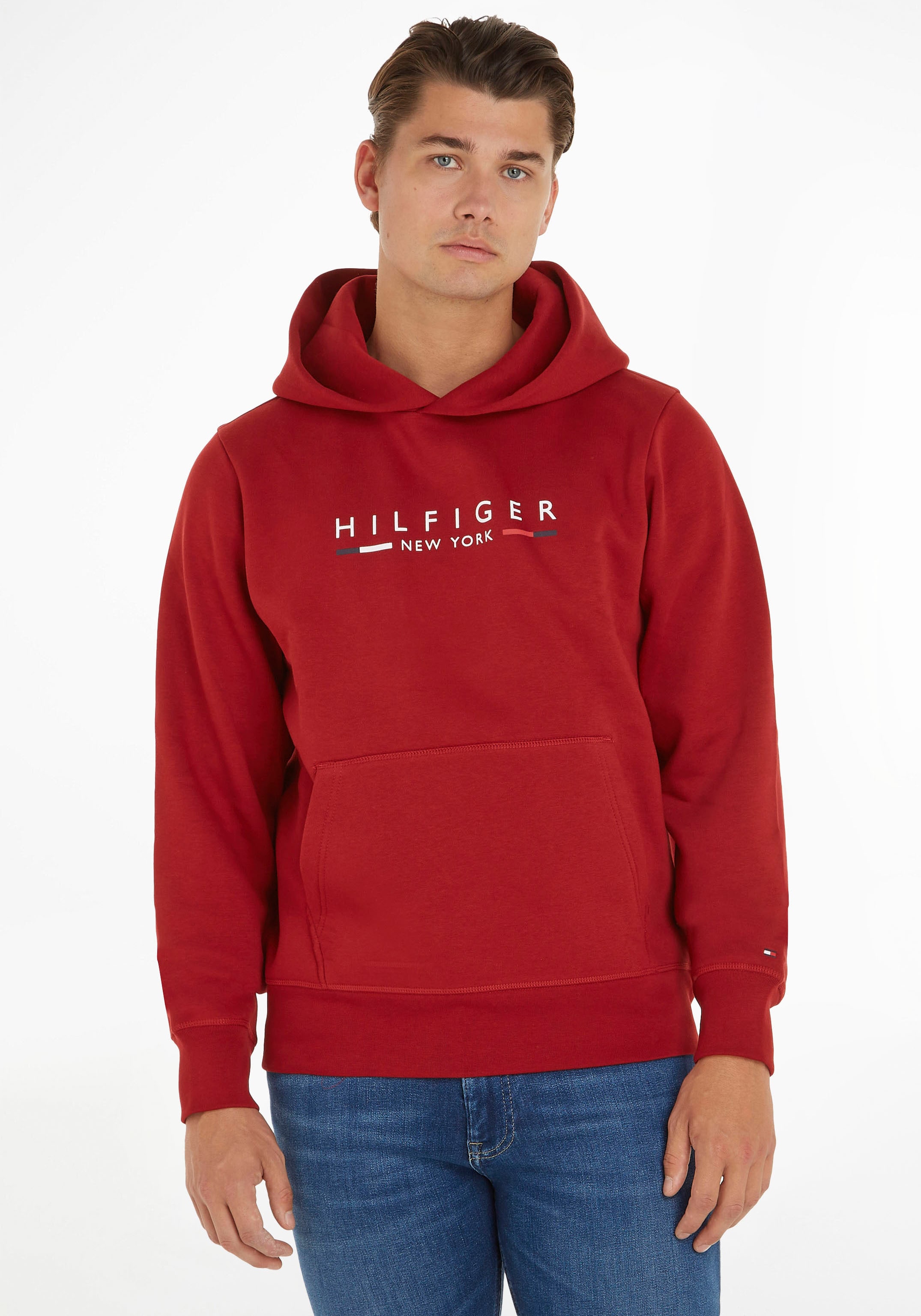 Tommy Hilfiger Hoodie »HILFIGER NEW YORK HOODY«, BAUR mit Kängurutasche für ▷ 