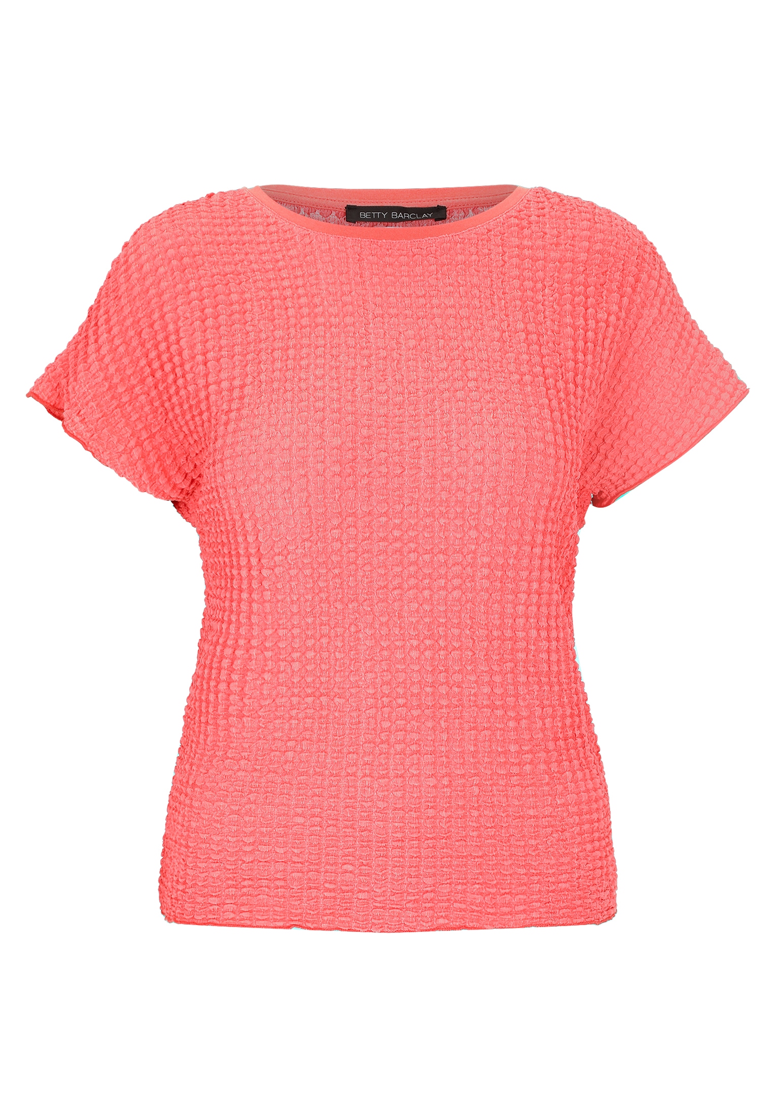 Betty Barclay Kurzarmshirt »Betty Barclay Strukturshirt mit U-Boot-Ausschnitt«, (1 tlg.), Material