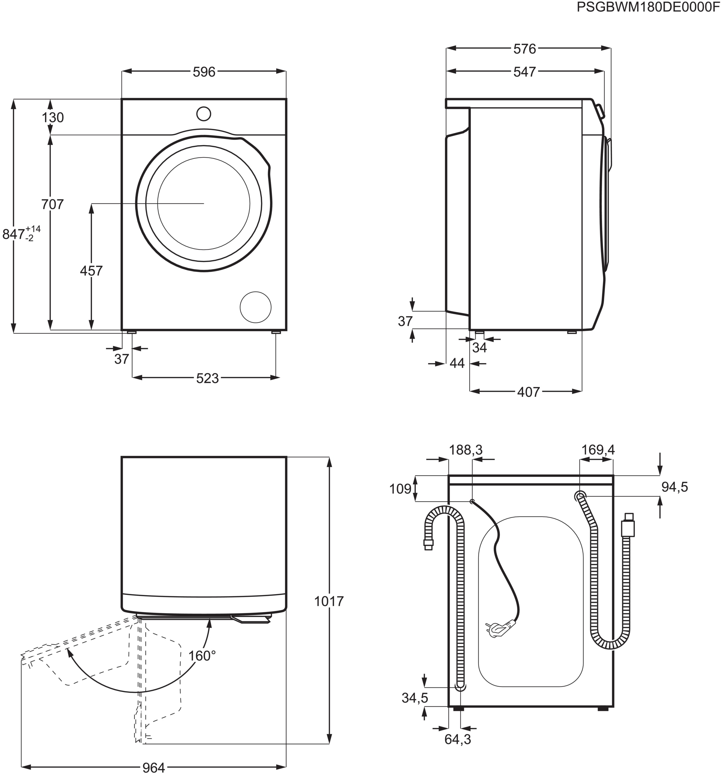 AEG Waschtrockner »L7WBA60680« Serie 7000 8 kg /5 kg 76 dB(A) ProSteam®: Auffrischen mit Dampf statt Waschen und 96 % Wasser sparen