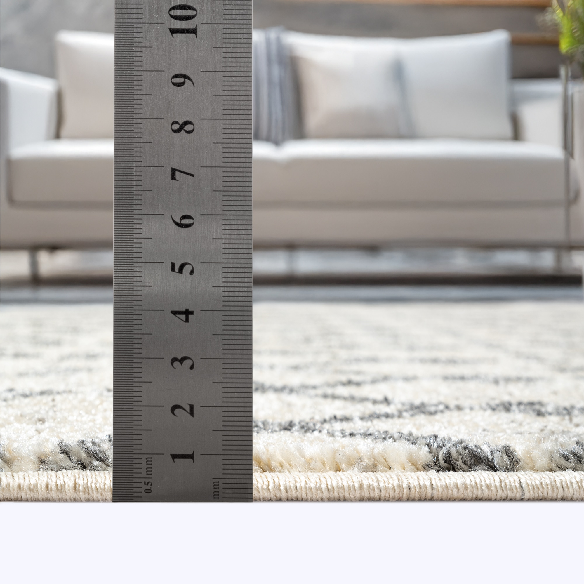 Sanat Teppich »Boho 8203« rund 10 mm Höhe Kurzflor, robust, Boho, Scandic, für Fussbodenheizung geeignet