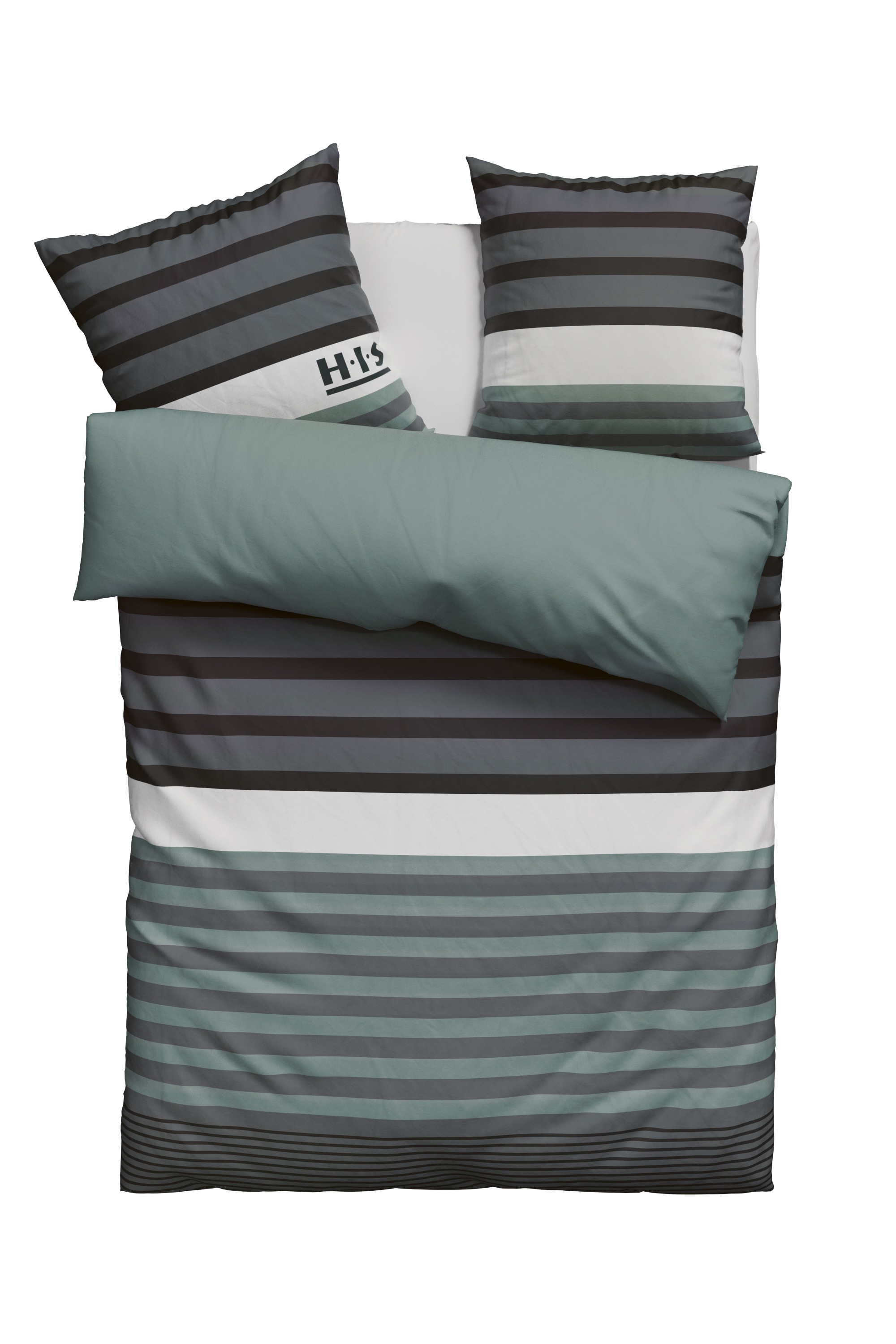 H.I.S Bettwäsche "Majoran" 3 tlg. gestreifte Bettwäsche in verschiedenen Qu günstig online kaufen