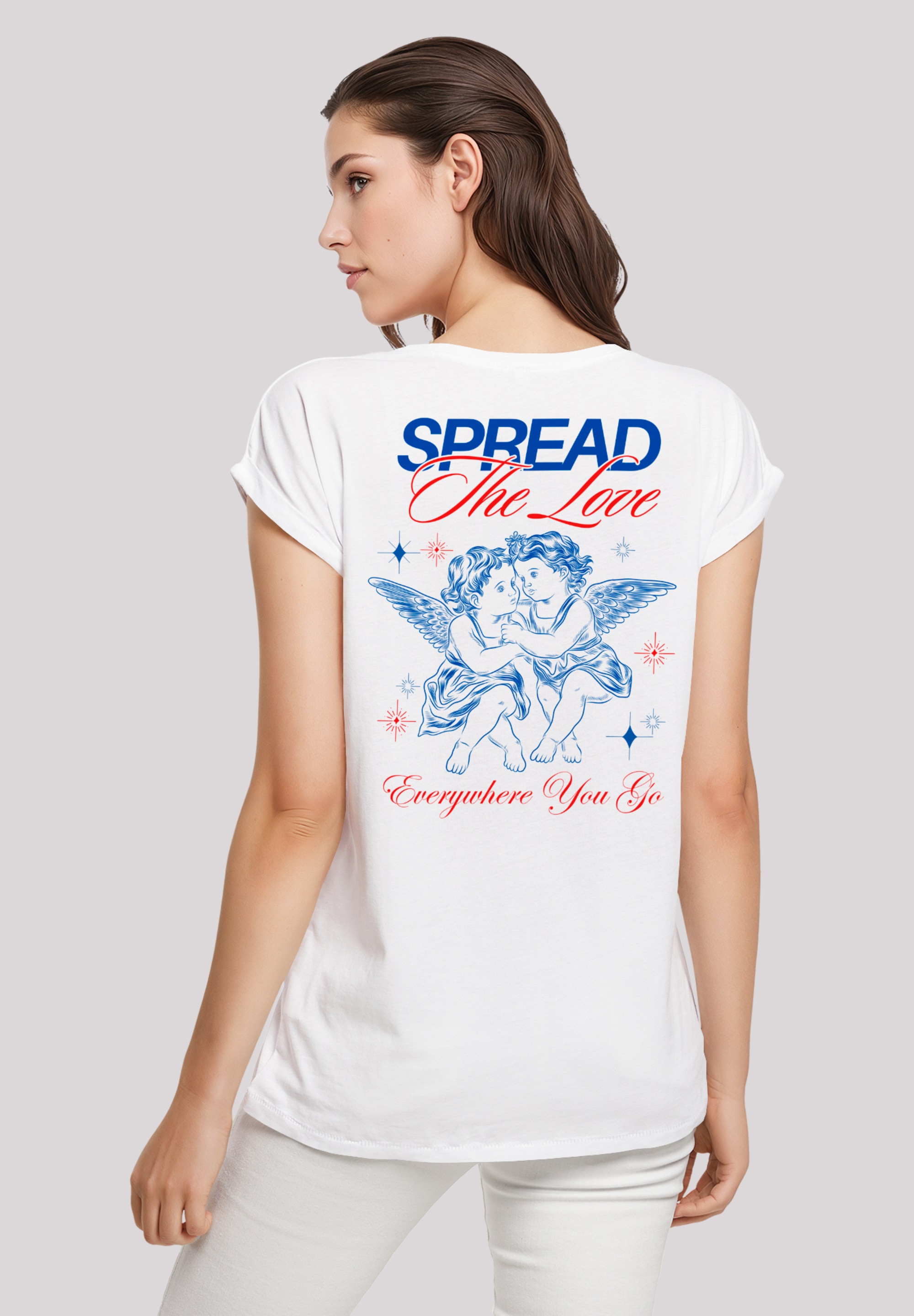 F4NT4STIC T-Shirt »Spread The Love Valentinstag«, Premium Qualität