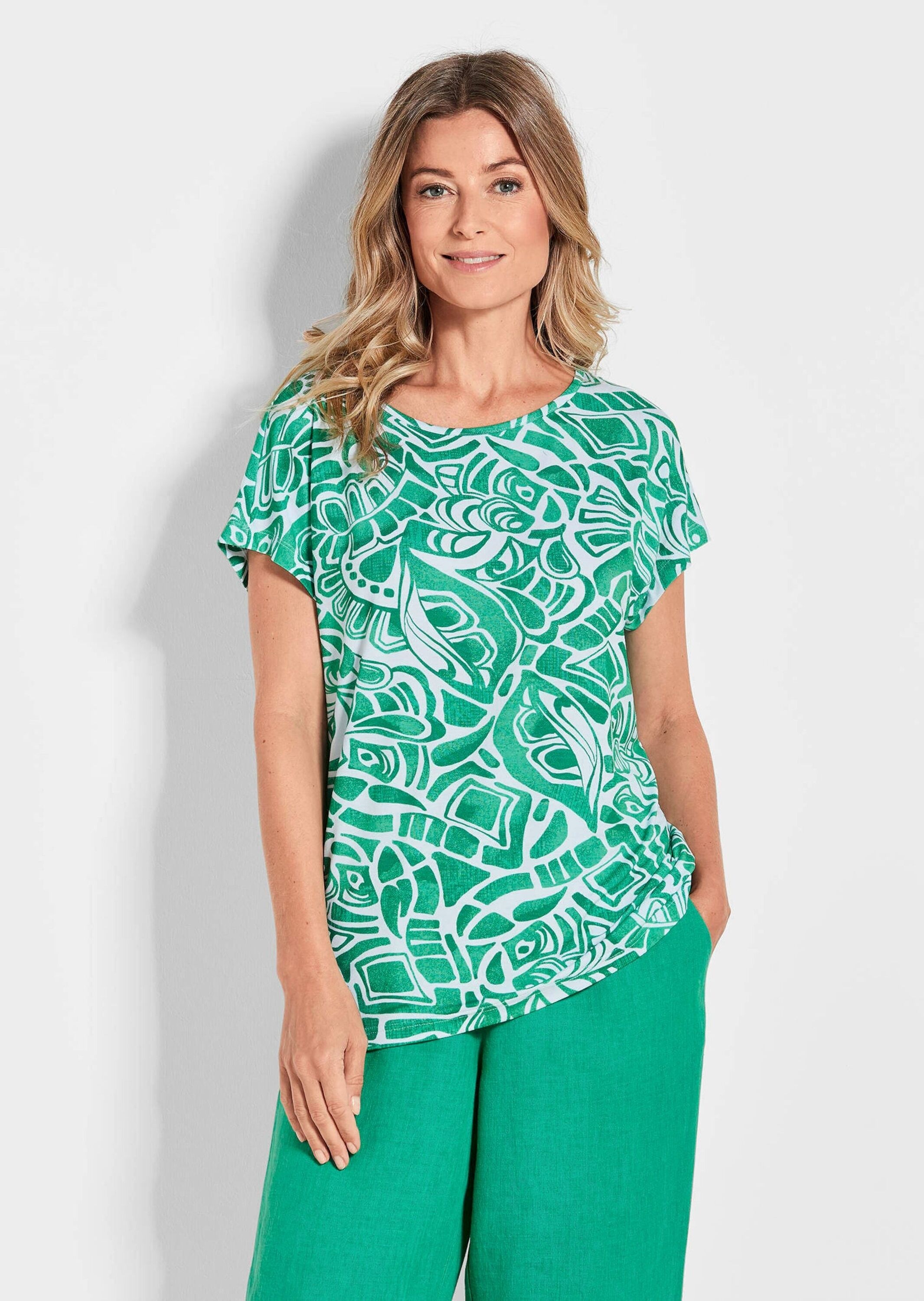 Goldner Print Shirt Green Size 22 2