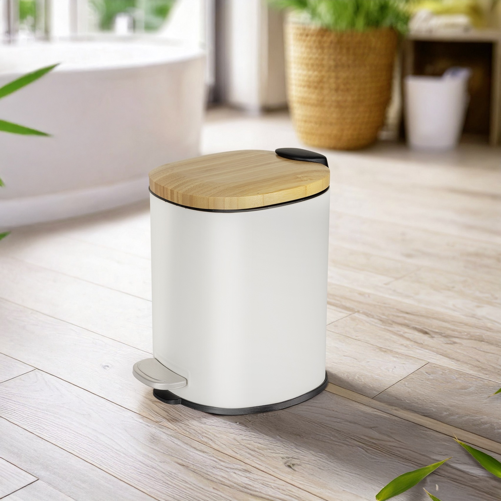 WENKO Kosmetikeimer "Fianema" fürs Badezimmer, Easy-Close-Mechanik, Innenei günstig online kaufen