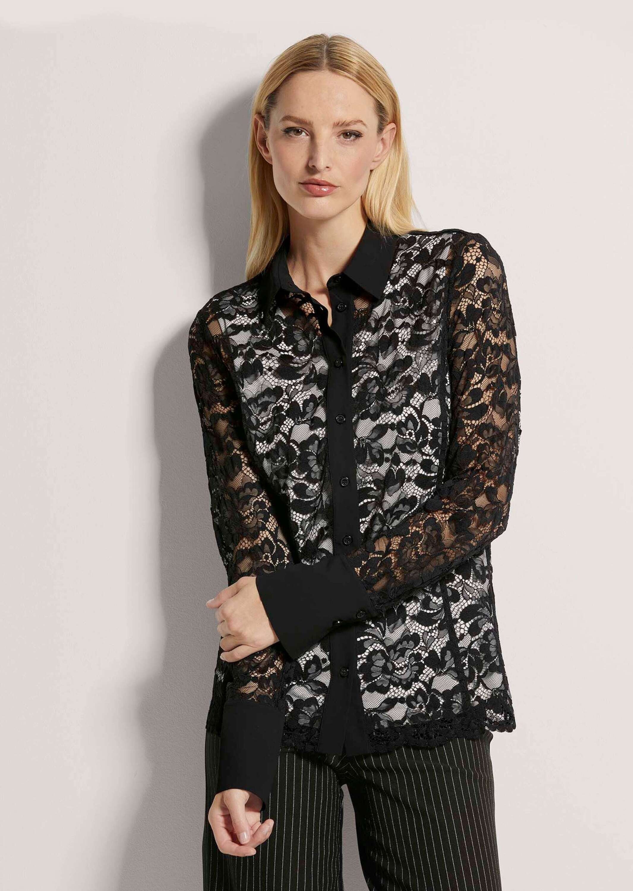 MADELEINE Langarmbluse "Blusenset Blusenset mit filigraner Spitze" günstig online kaufen