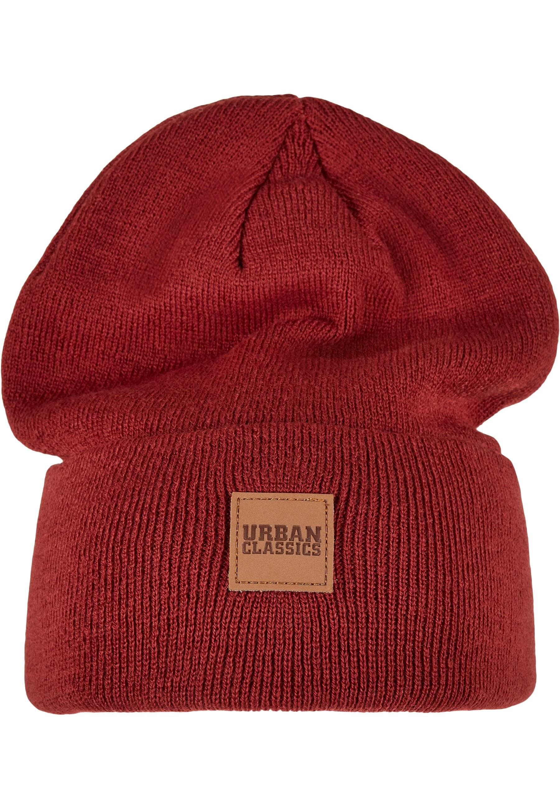 Beanie »Urban Classics Unisex Synthetic Leatherpatch Long Beanie«, (1 St.)