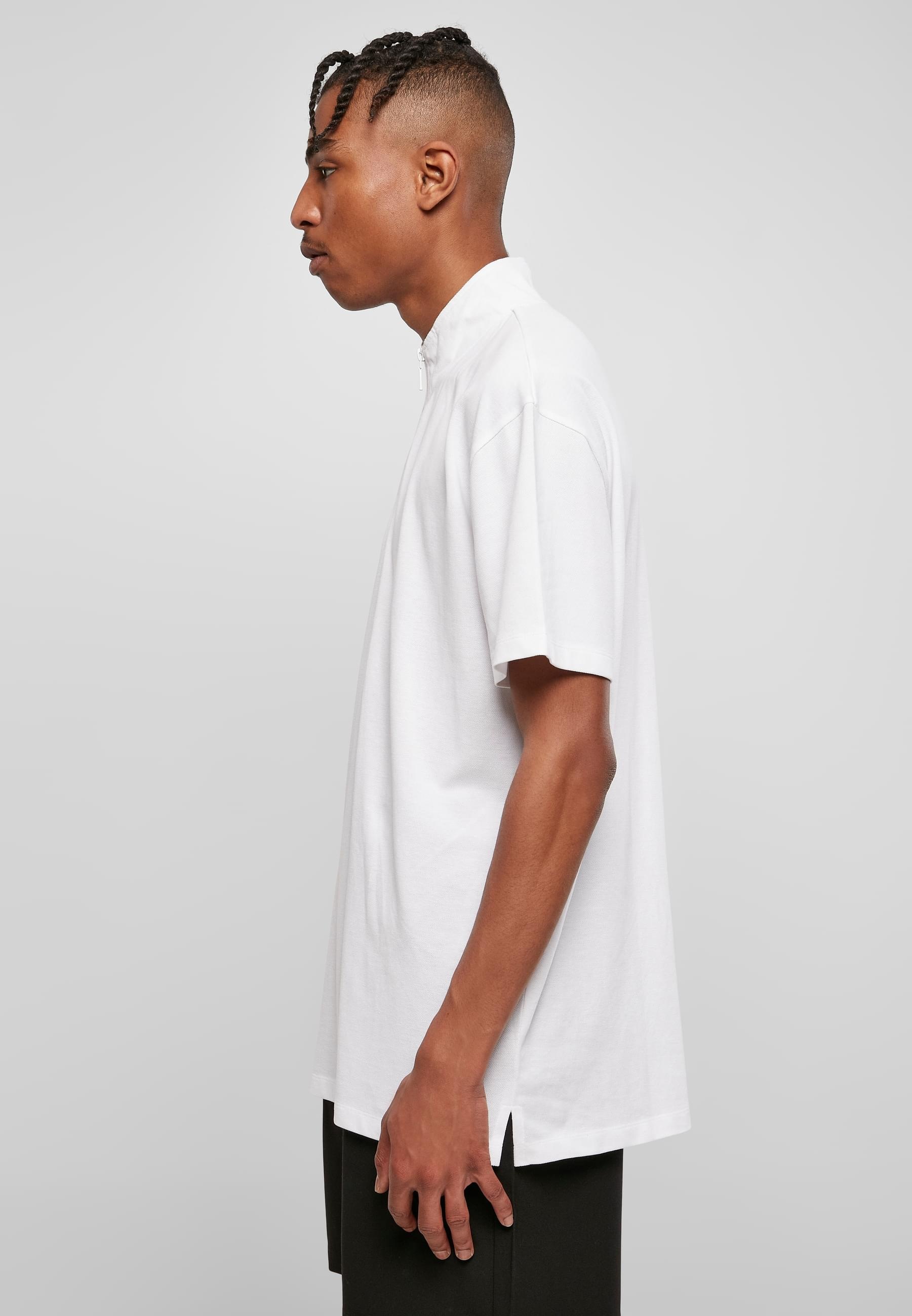 URBAN CLASSICS T-Shirt »Urban Classics Herren Boxy Zip Pique Tee«, (1 tlg.)