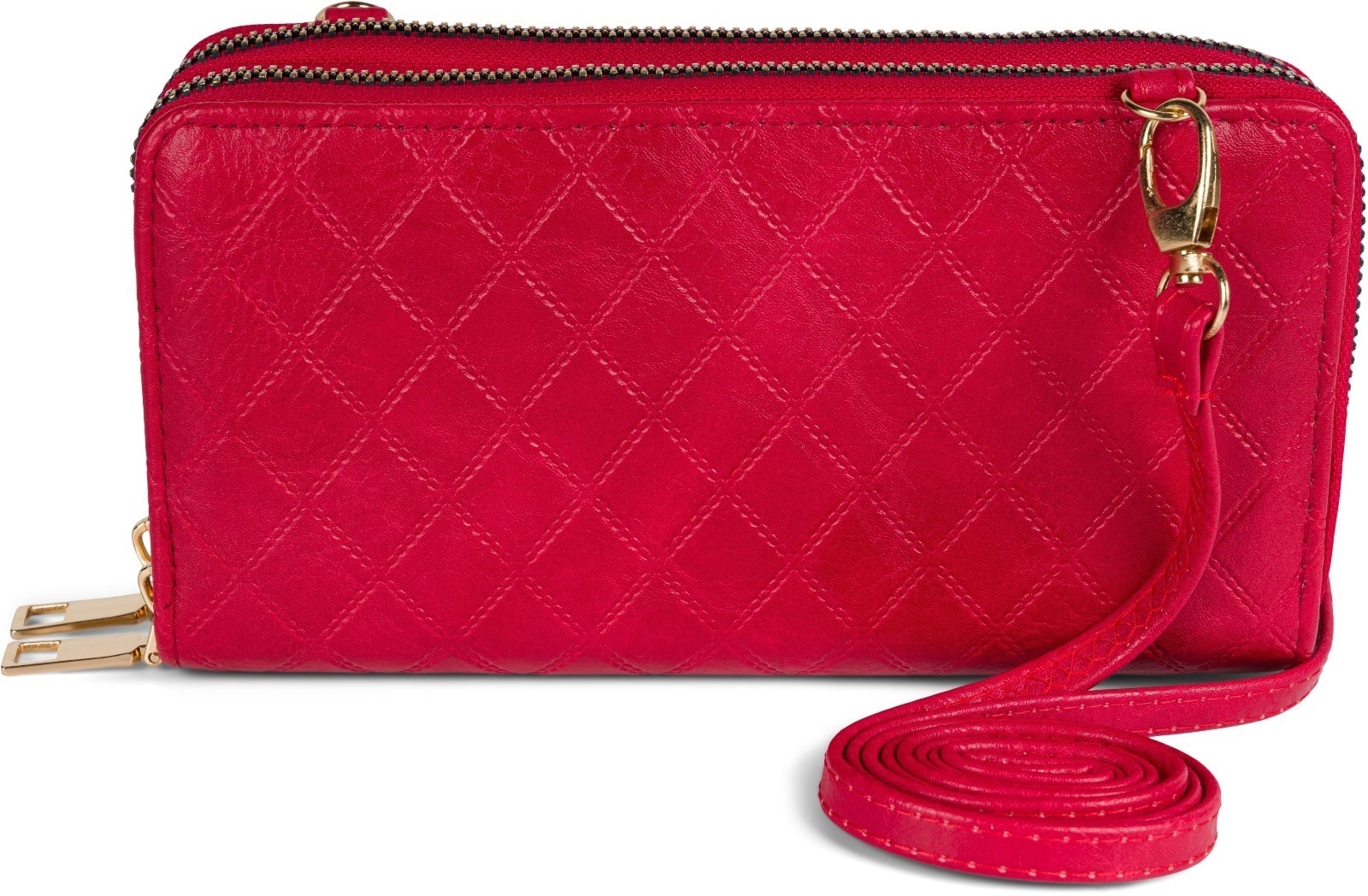 styleBREAKER Mini Bag "2 in 1 Umhängetasche - Geldbörse Rauten"