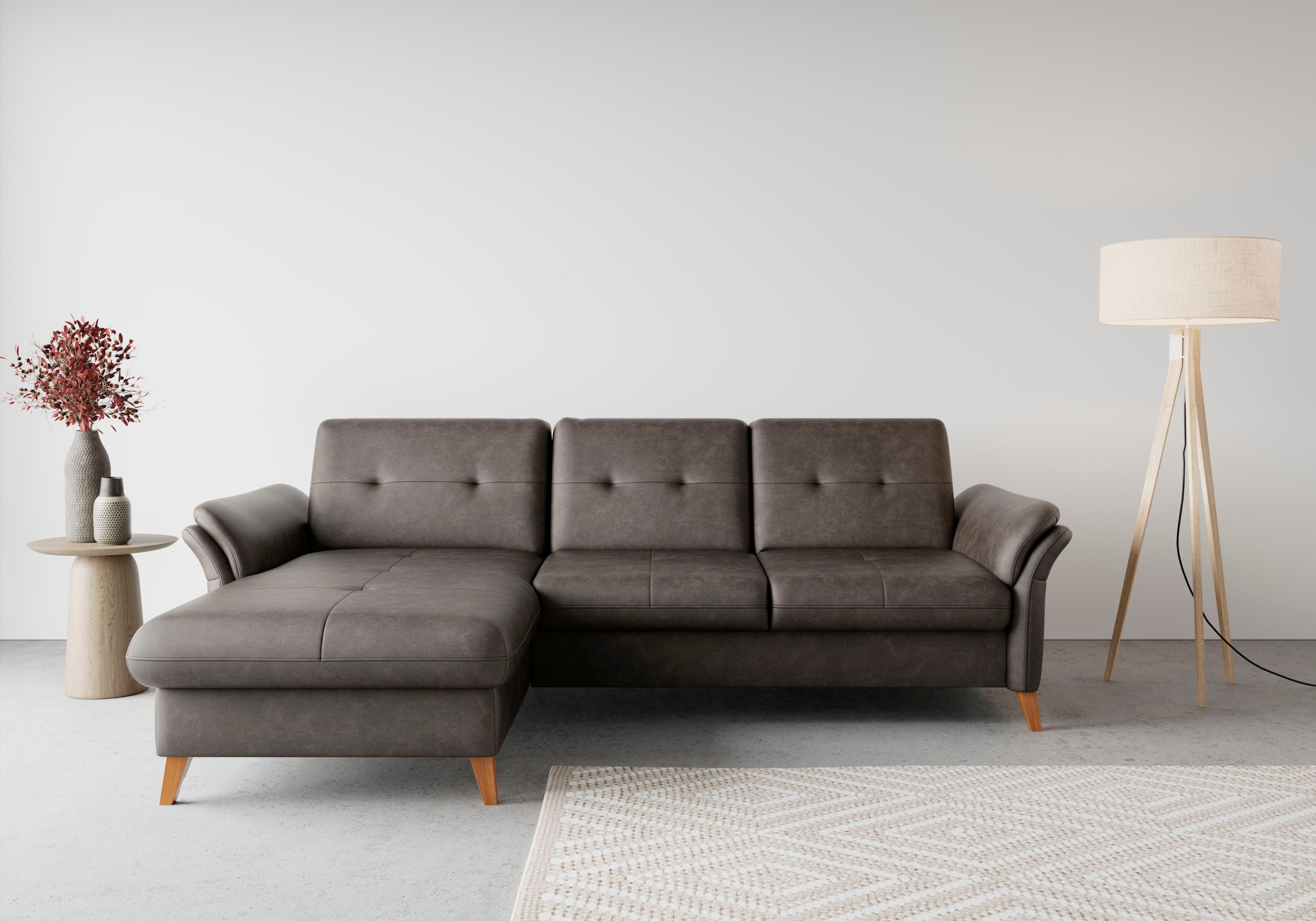 sit&more Ecksofa "Göteborg", Sitztiefenverstellung und Federkern, wahlweise günstig online kaufen