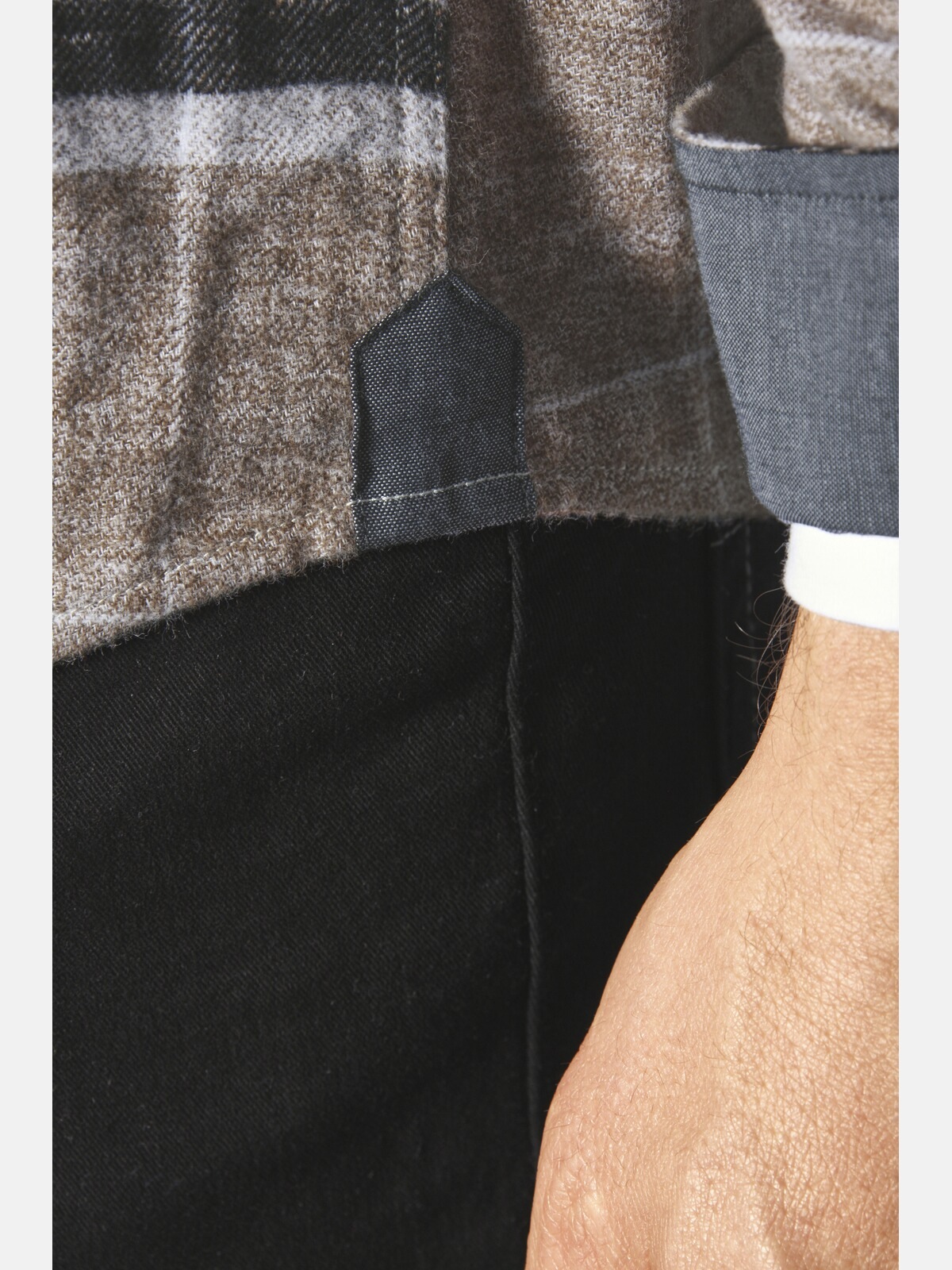 Flanellhemd JAN VANDERSTORM "Hemd THORULFAR", Herren, Gr. 4XL, weit, braun (braun kariert), Obermaterial: 100% Baumwolle CO., Hemden 3