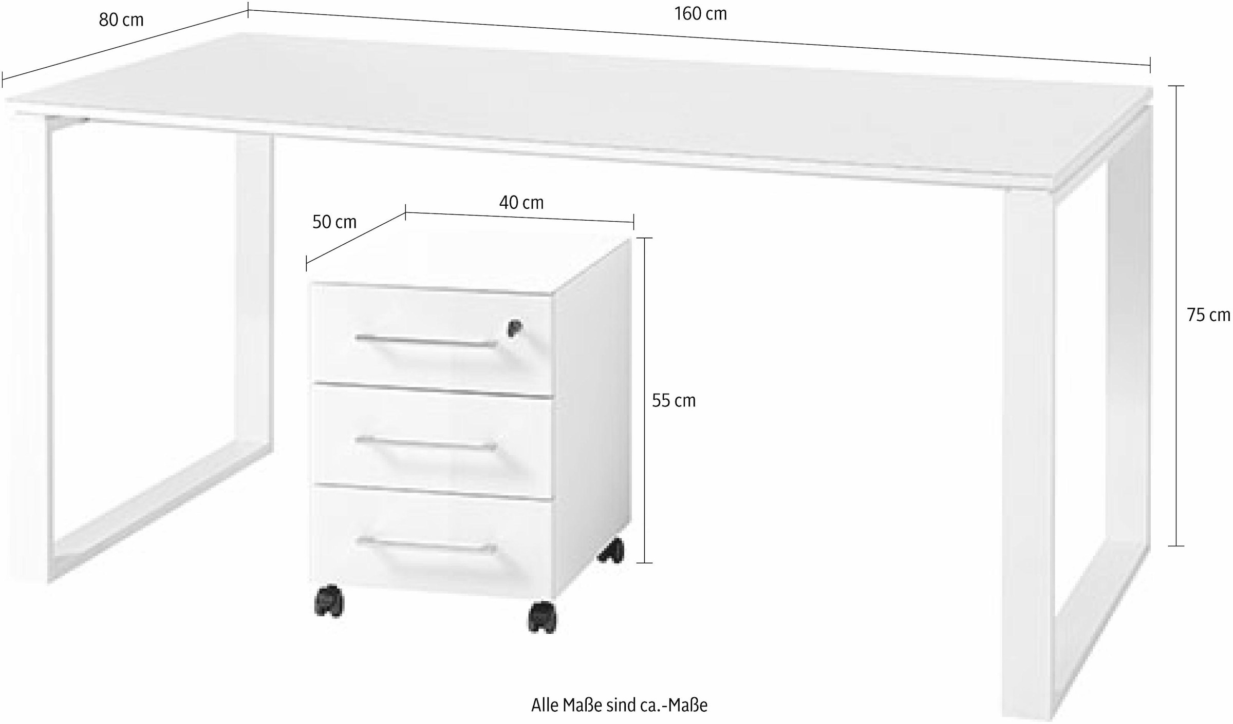 GERMANIA Büro-Set »GW-Monteria«, (Set, 2 tlg.)