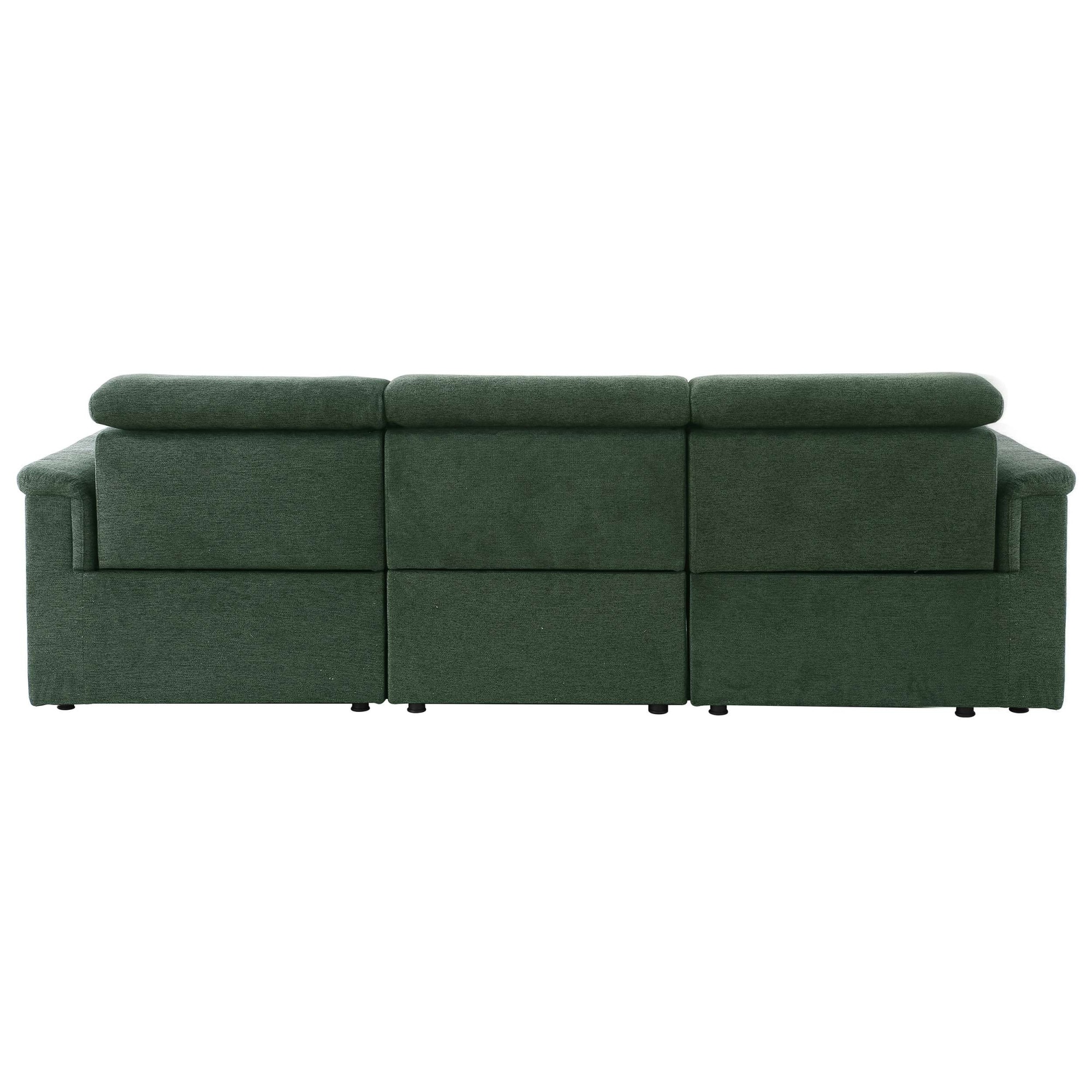 OTTO home Ecksofa »LUND, Struktur-Bezug, L-Form, 258cm, man./elektr. Relaxfunktion (USB)« USB-A/C bei elektrischer Variante und Kopfteilverstellung