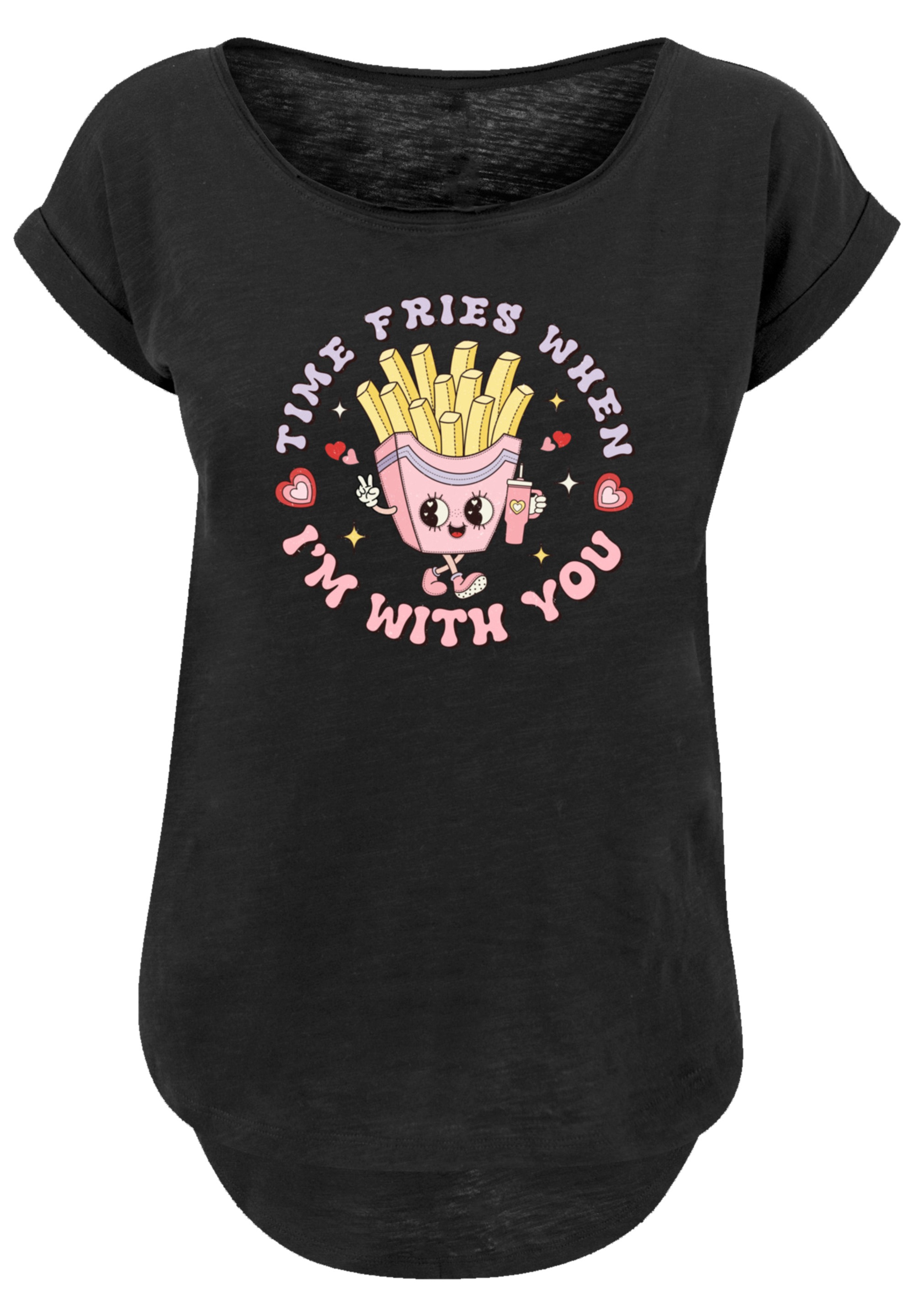 F4NT4STIC T-Shirt »Time Fries when I am with you Valentinstag«, Premium Qualität