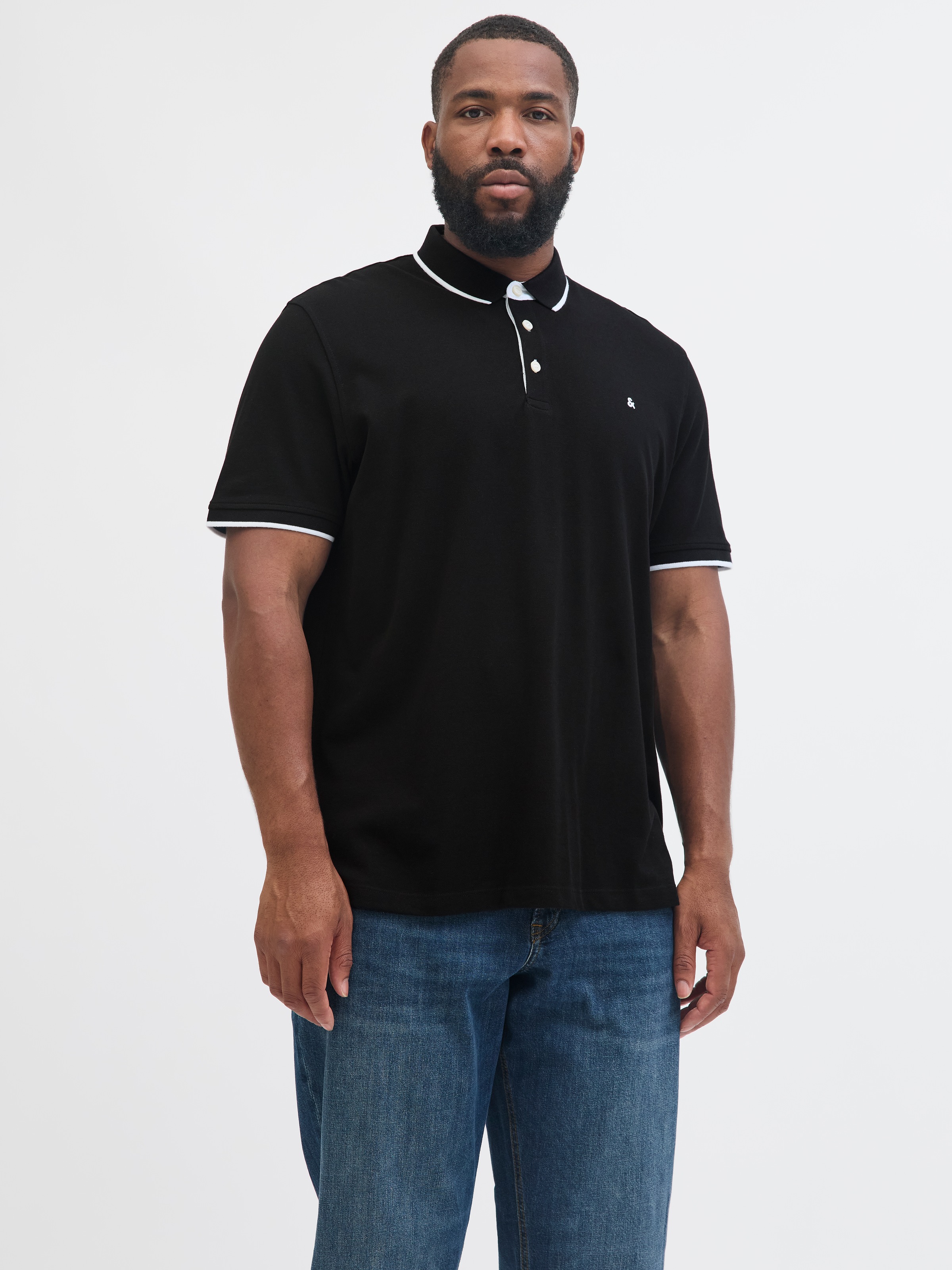 Jack & Jones PlusSize Poloshirt "JJEPAULOS POLO SS NOOS PLS" Baumwolle, reg günstig online kaufen
