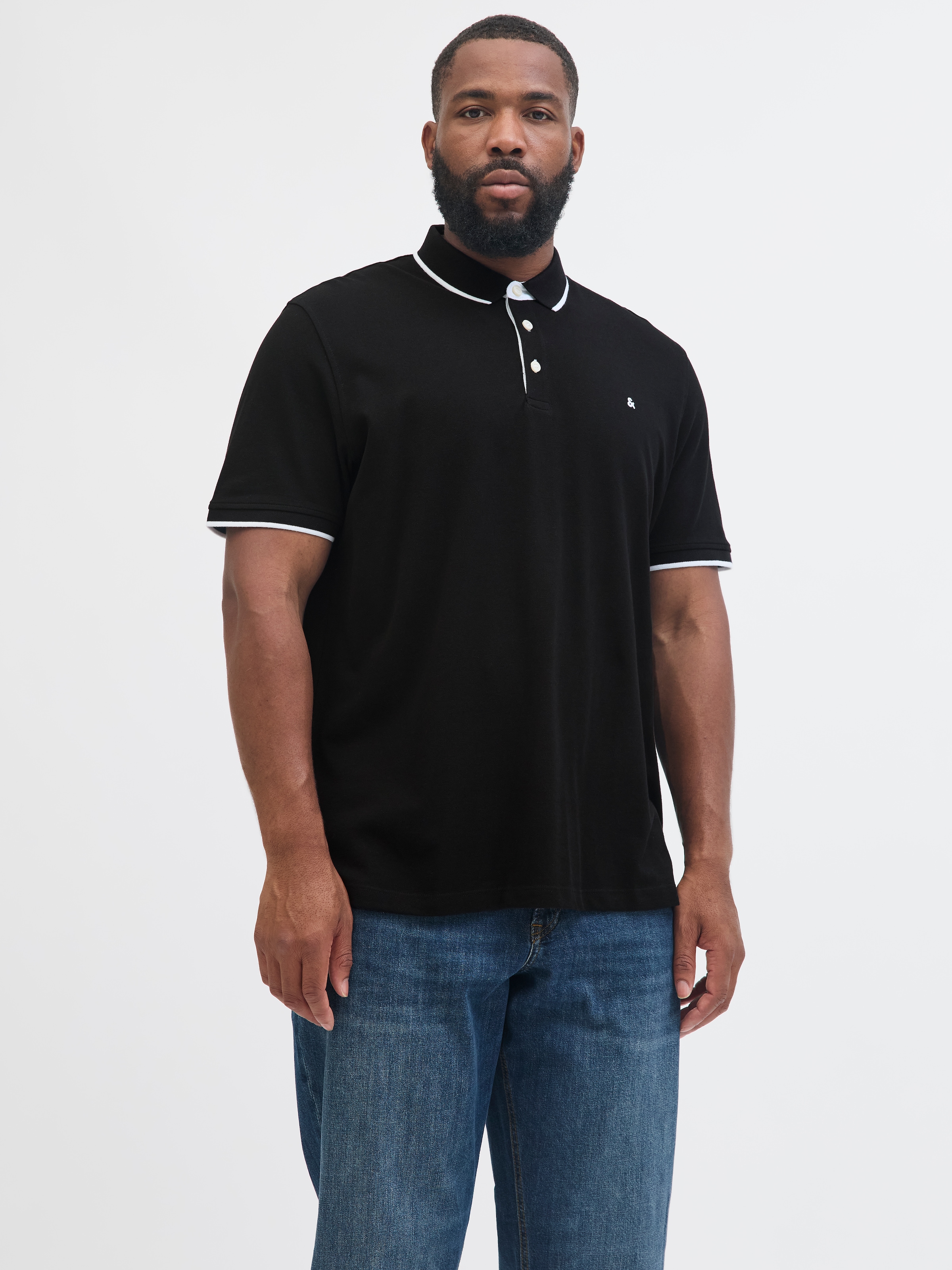 Jack & Jones PlusSize Poloshirt "JJEPAULOS POLO SS NOOS PLS", mit Logo Stic günstig online kaufen