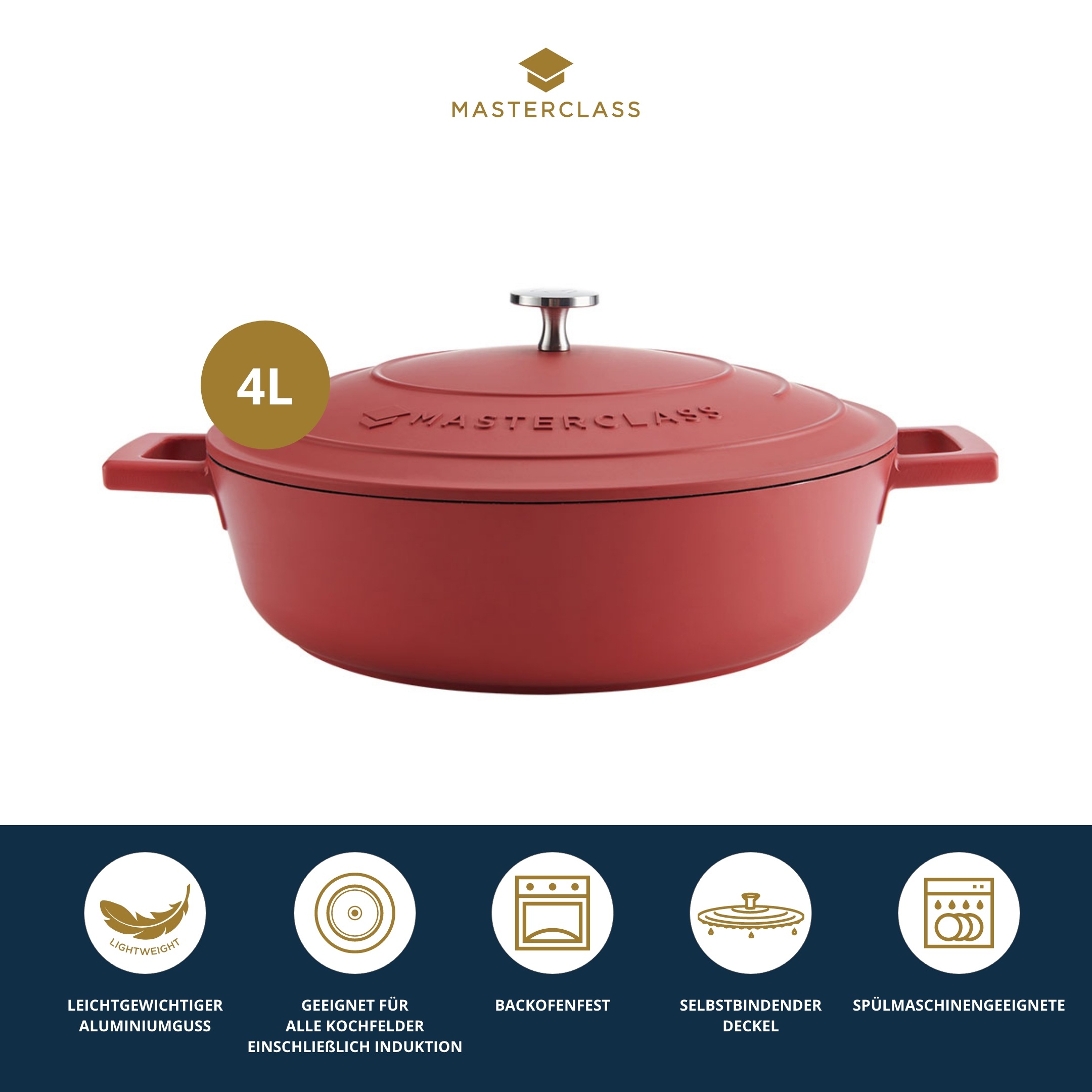 Thumbnail - Master Class Kasserolle "MasterClass" Aluminiumguss
