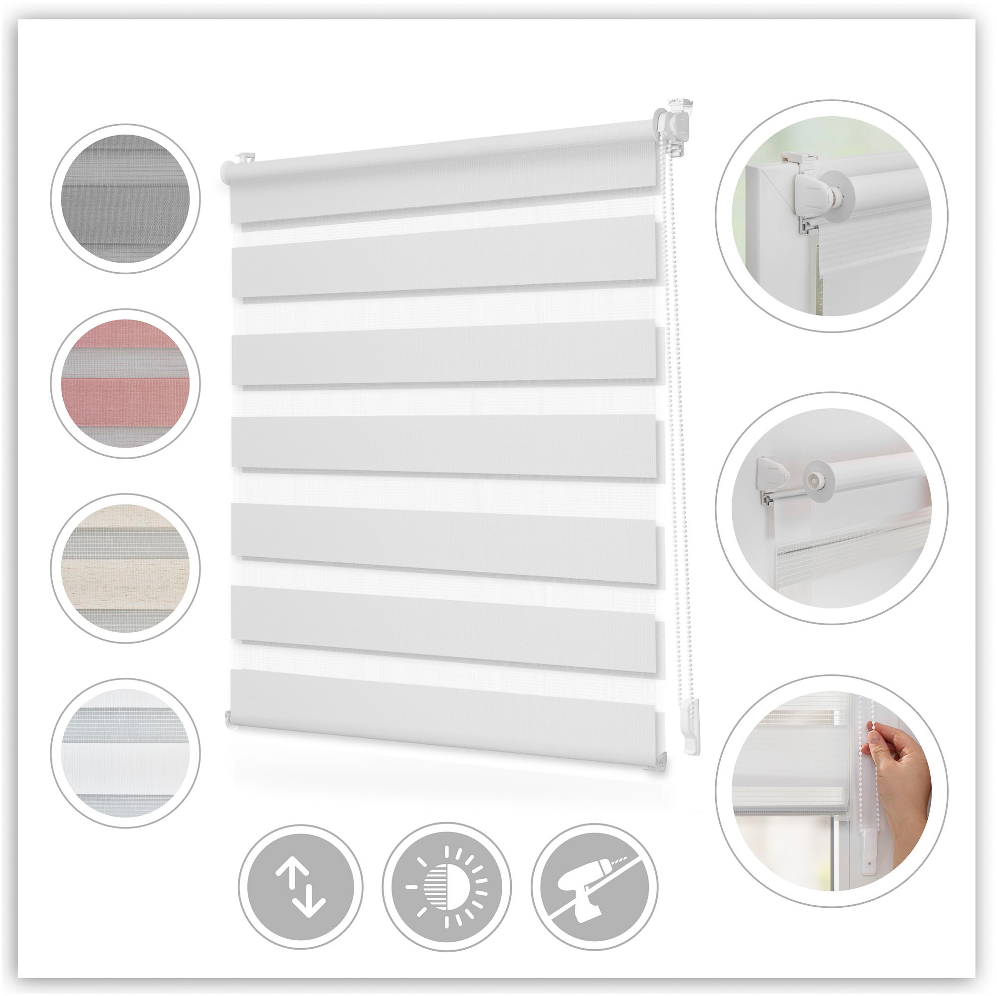 LICHTBLICK ORIGINAL Doppelrollo "Duo-Rollo Klemmfix, ohne Bohren, blickdich günstig online kaufen