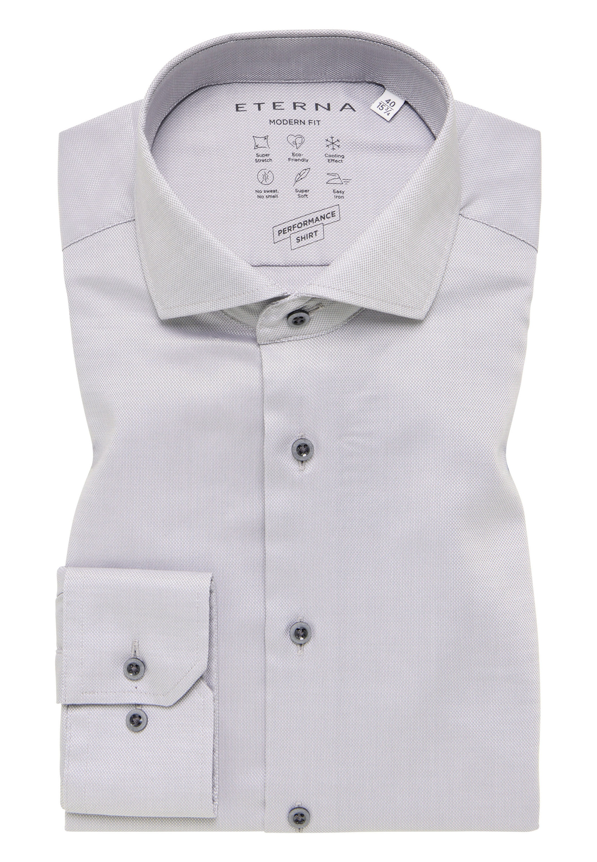 Eterna Langarmhemd »MODERN FIT«, EASY IRON (bügelleicht)