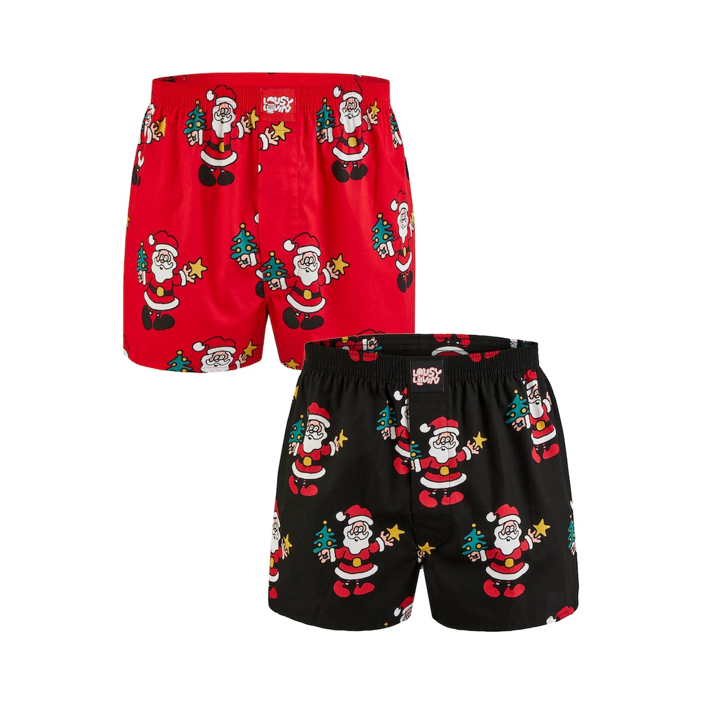 Lousy Livin Boxershorts »Santa«, mit Wihnachtsmann Print