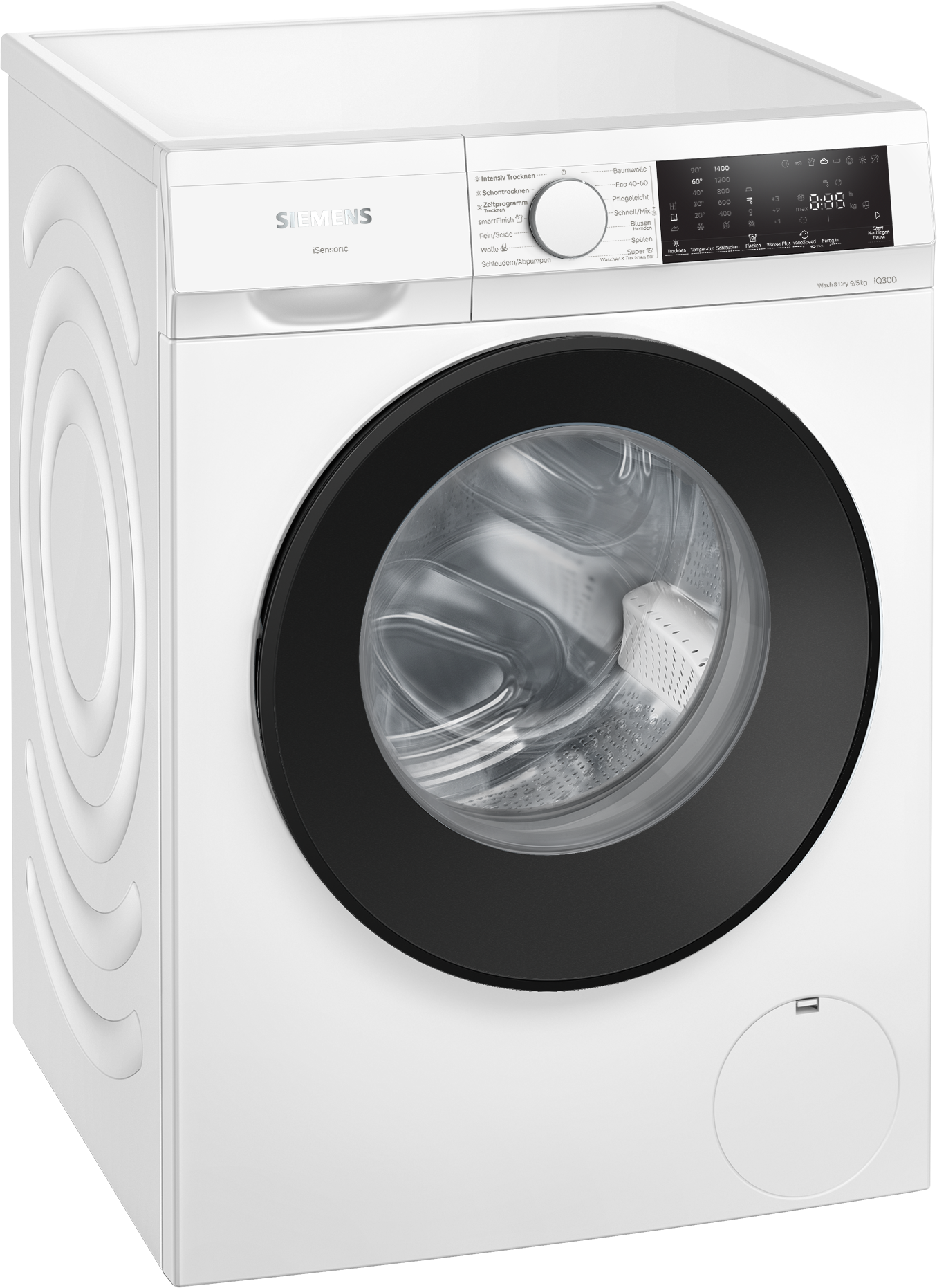 Siemens  Weiß Waschtrockner "Wn44a141" Iq300 9 Kg /5 Kg 70 Db(A) Aquastop Schützt Vor Wasserschäden & Intelligentes Antifleckensystem von Baur