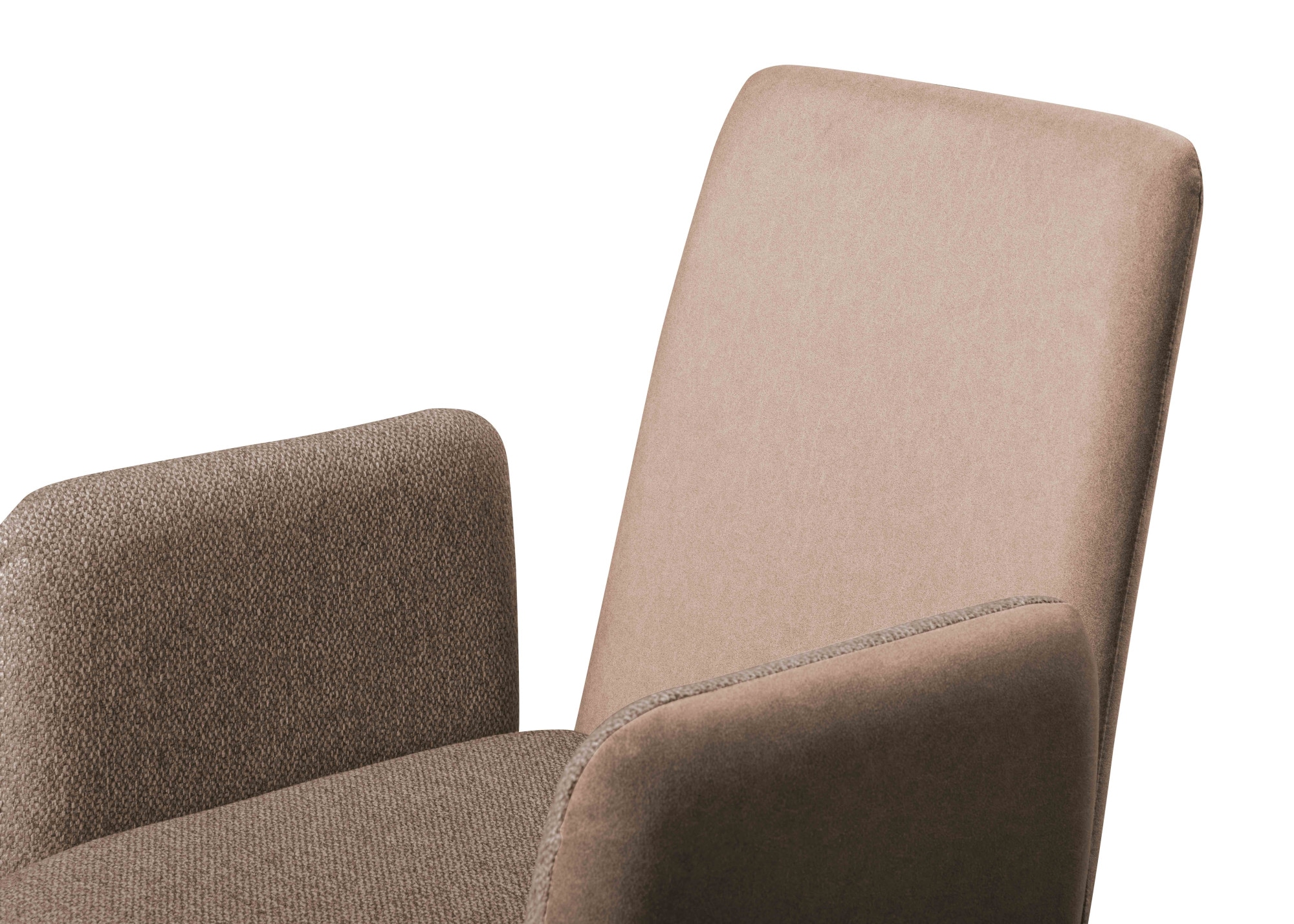 OTTO home Armlehnstuhl »Gabi Polsterstuhl, Esszimmerstuhl, Küchenstuhl, 4-Fußstuhl« () Gestell aus matt-schwarzem Flachmetall, stabil, 2-Stoff-Design