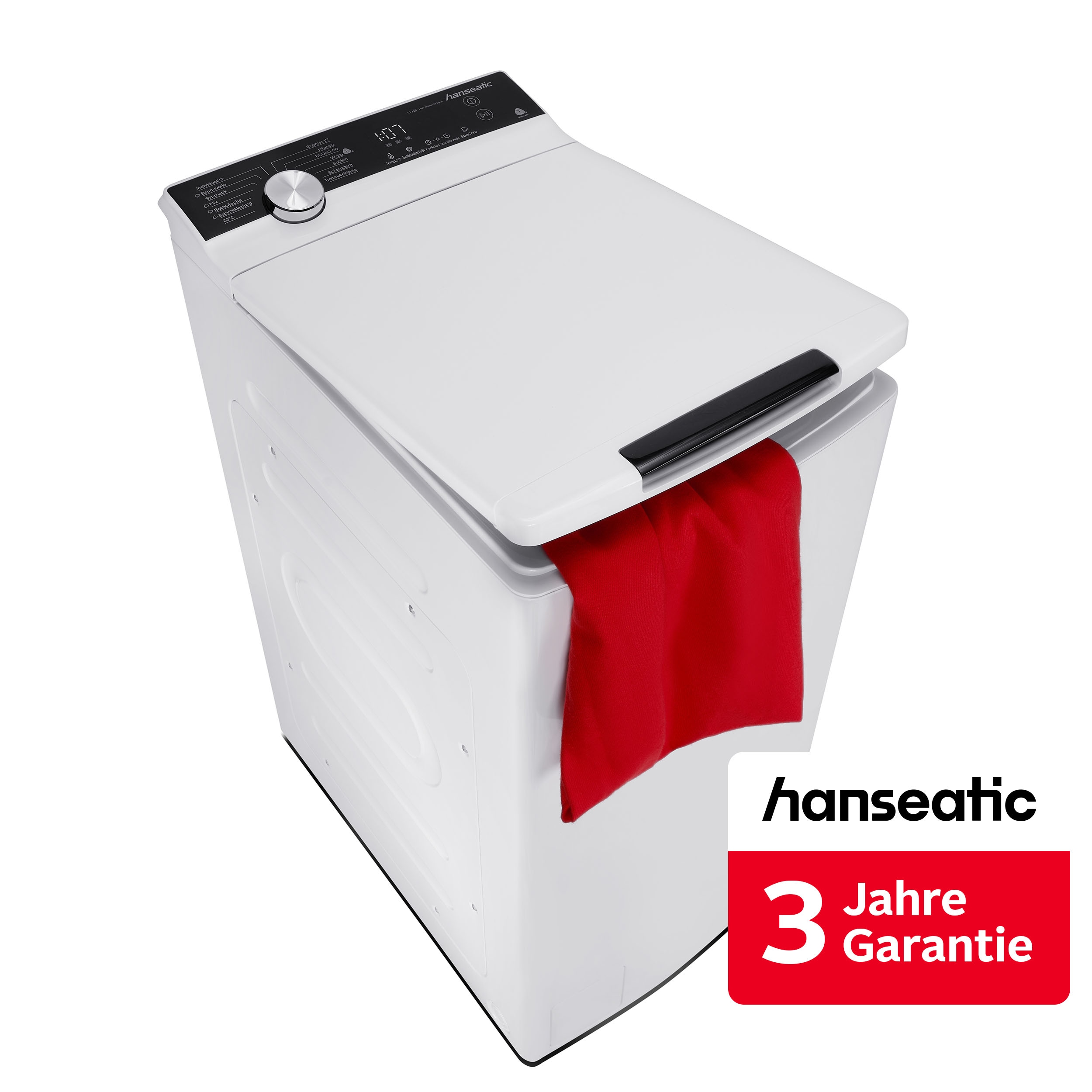 Hanseatic Waschmaschine Toplader "HTWK813A" 8 kg 1300 U/min inkl. 3 Jahre Herstellergarantie