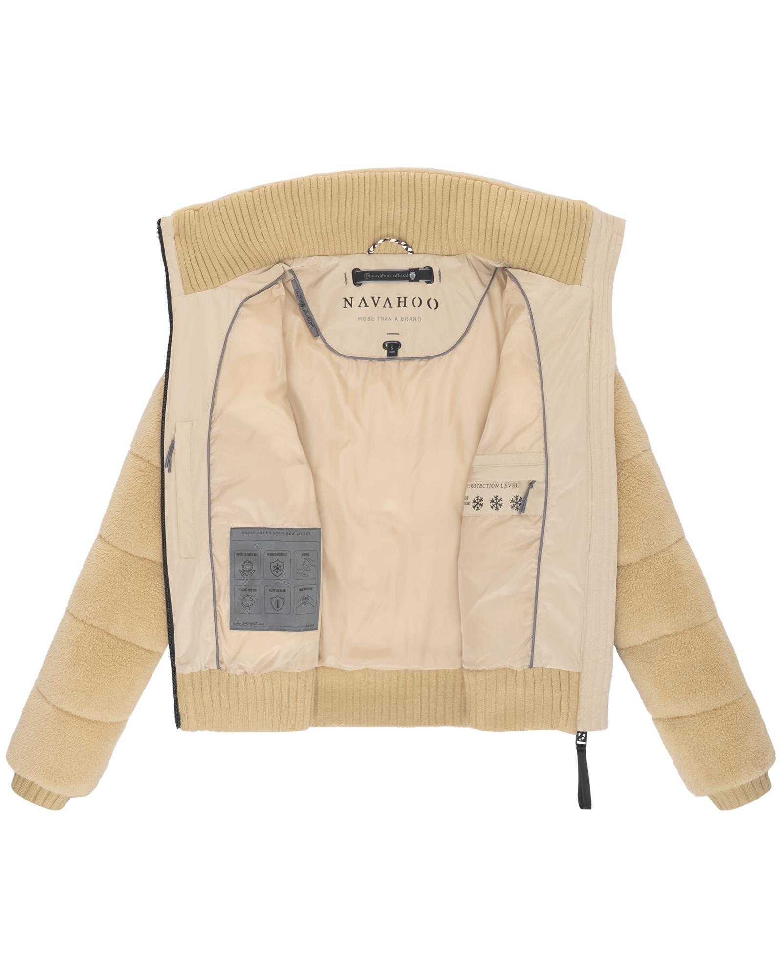 Navahoo Plüschjacke »Schneepuder 14«, warme Damen Teddyjacke für den Winter