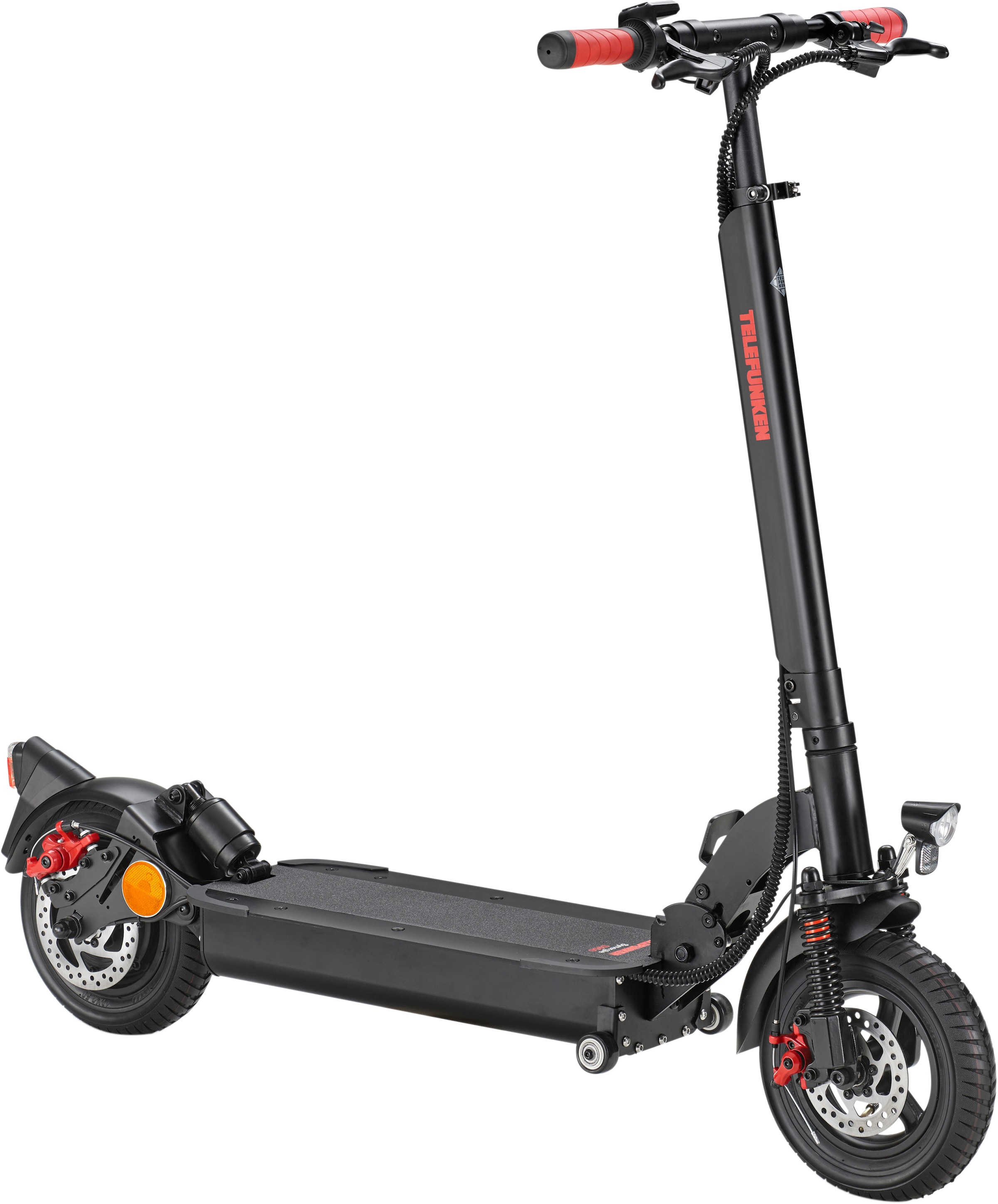 TELEFUNKEN E-Scooter "Synergie S950", B:59cm L:121cm, schwarz, Roller, 350 W, mit Straßenzulassung, E-Scooter mit ABE