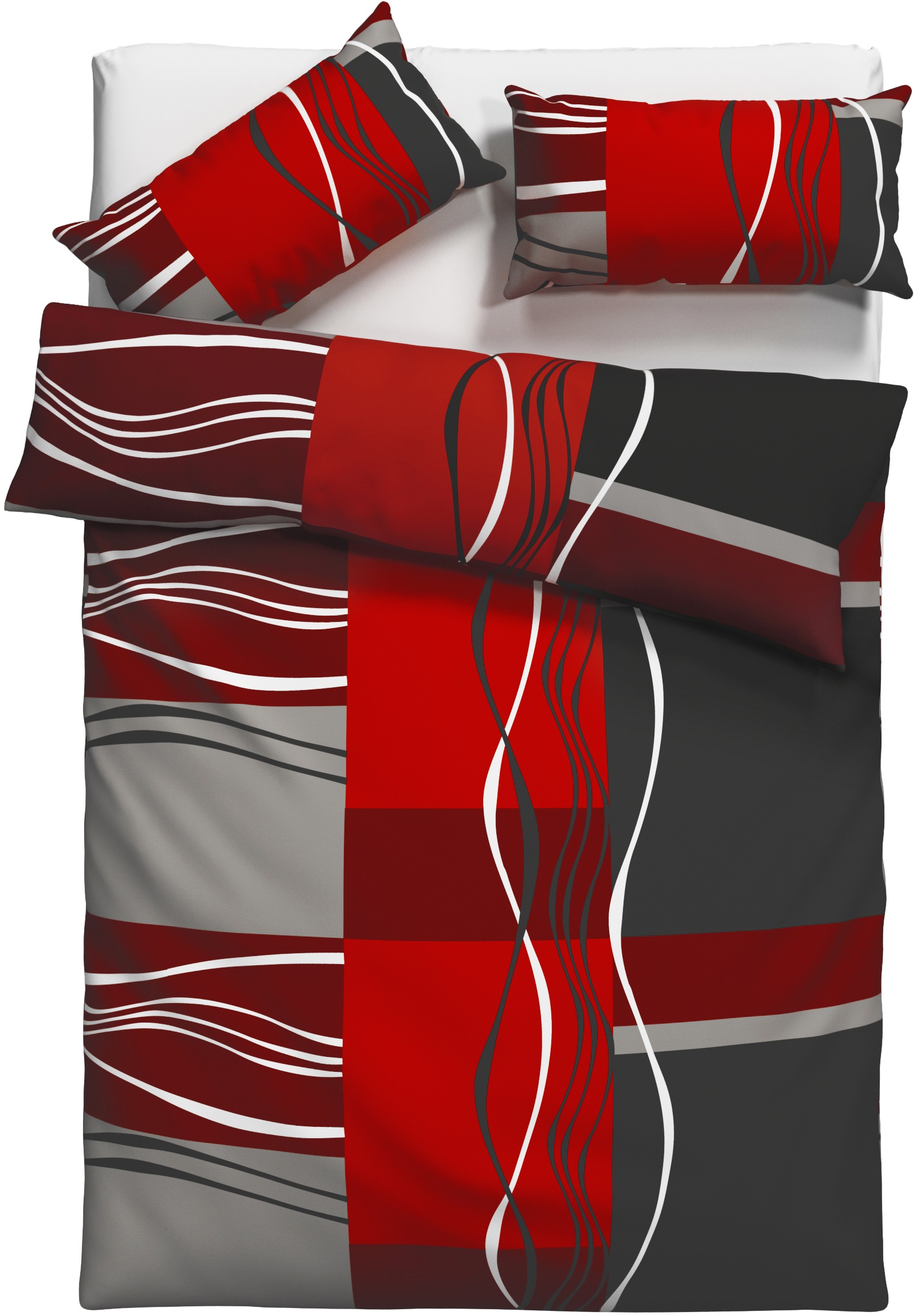 my home Bettwäsche "Kelian" 2 Stk. tlg. in verschiedenen Qualitäten, gemust günstig online kaufen