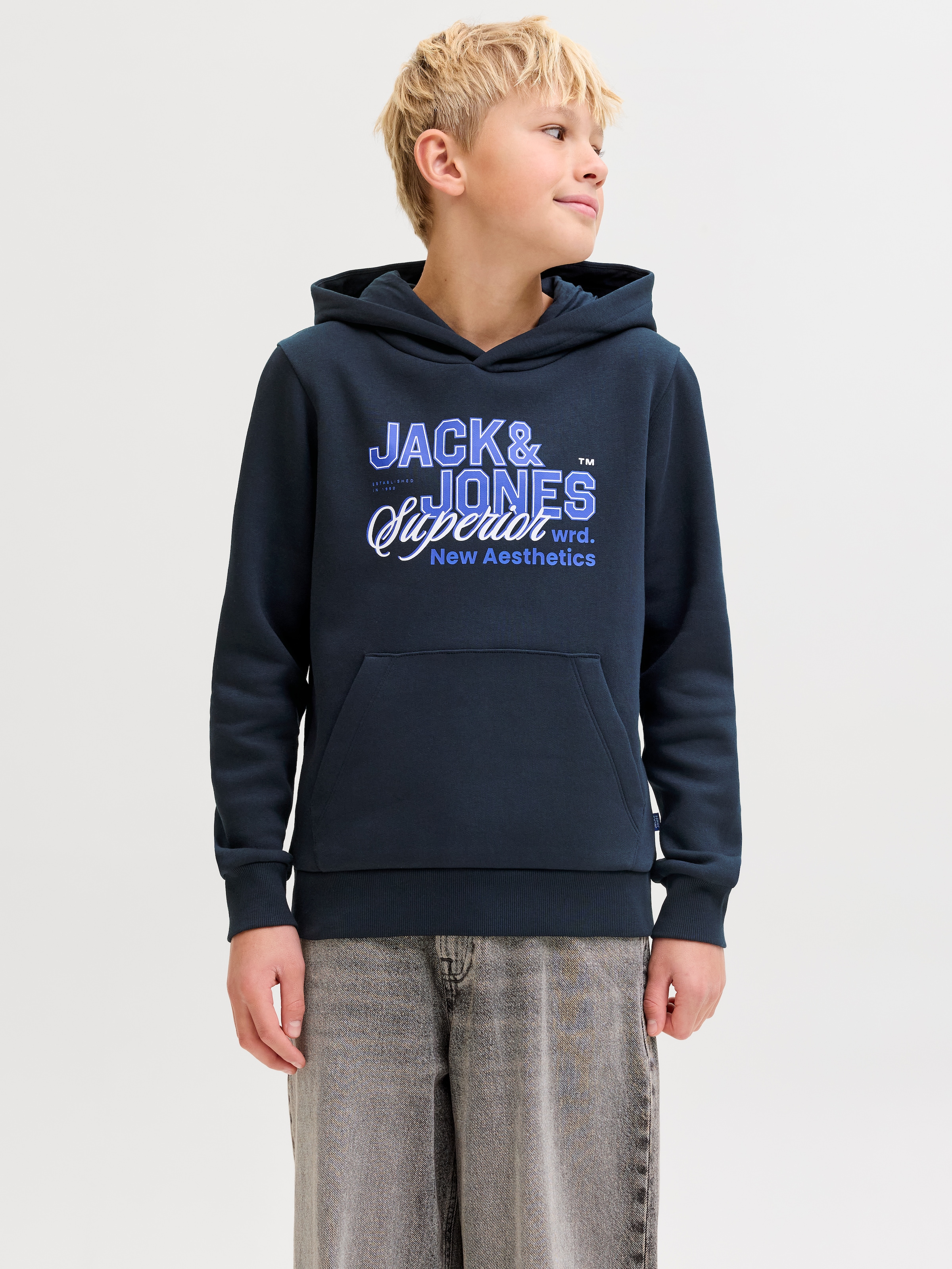 Jack & Jones Junior Kapuzensweatshirt "Jjelogo Sweat Hood 2 Col AW25 Noos Jnr"