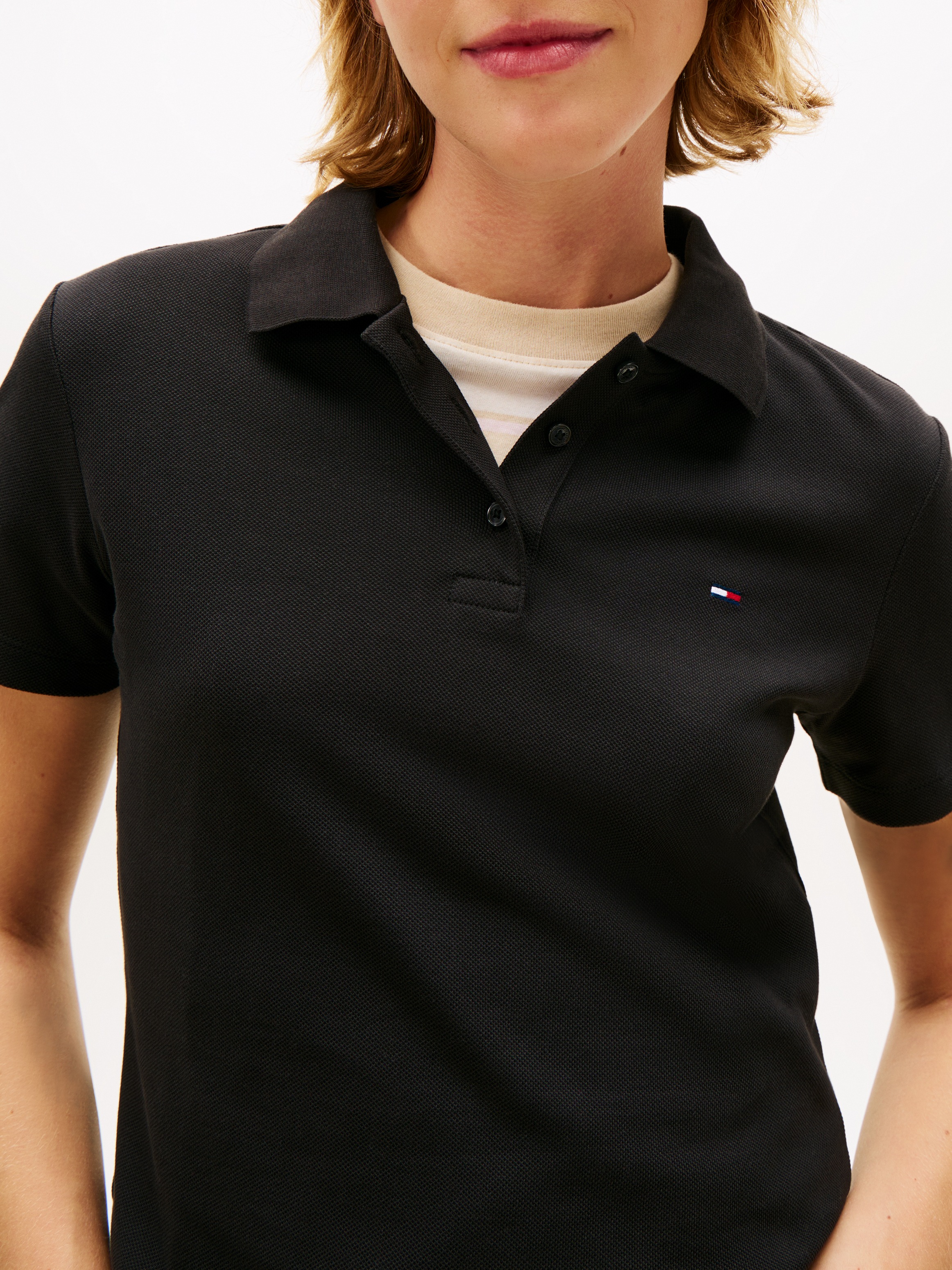 Tommy Jeans Poloshirt "TJW SLIM ESSENTIAL POLO SHORT SLEEVE" mit Logosticke günstig online kaufen