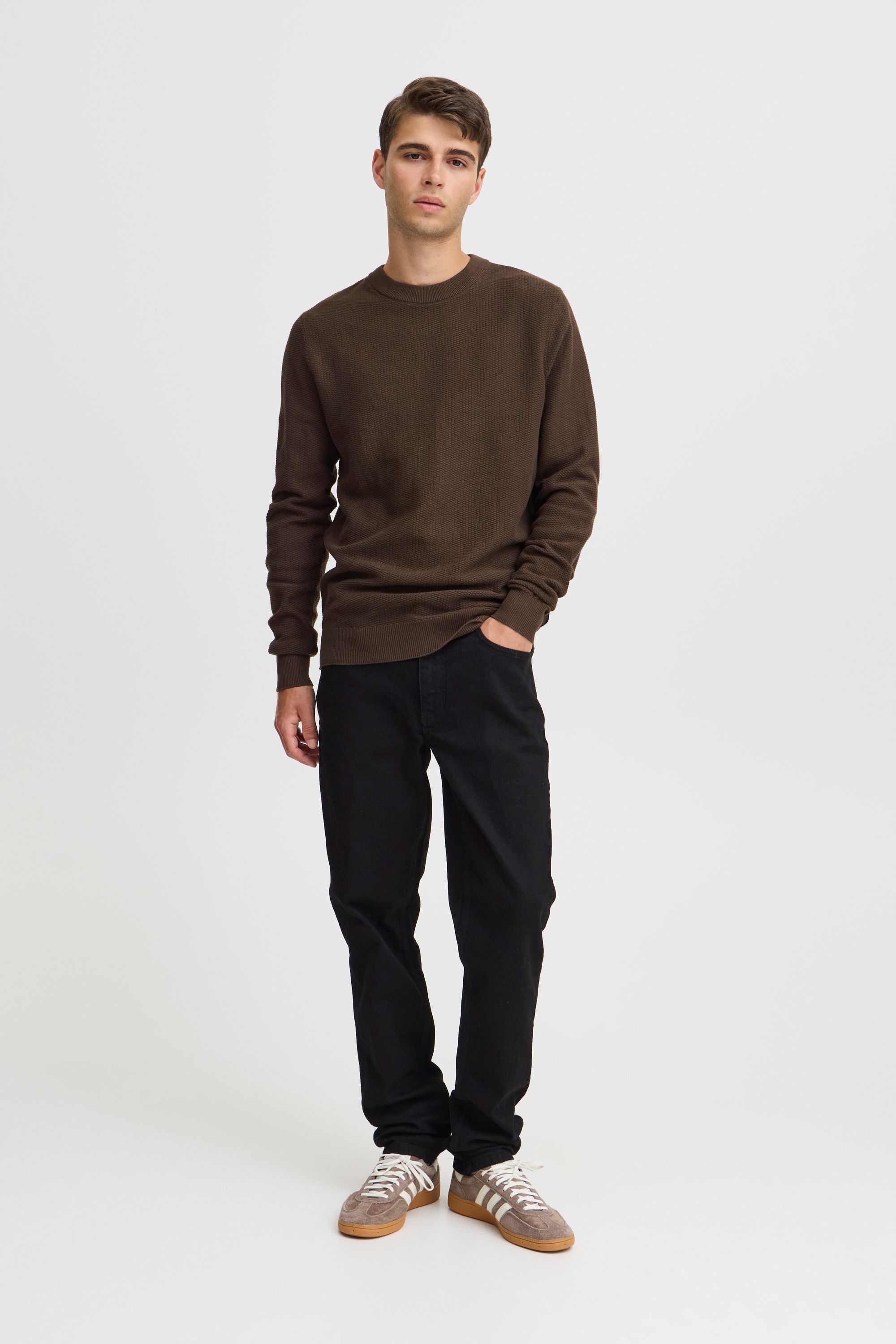 Casual Friday Strickfleece-Pullover »Strickpullover CFKARL 0160 structured crew neck knit«