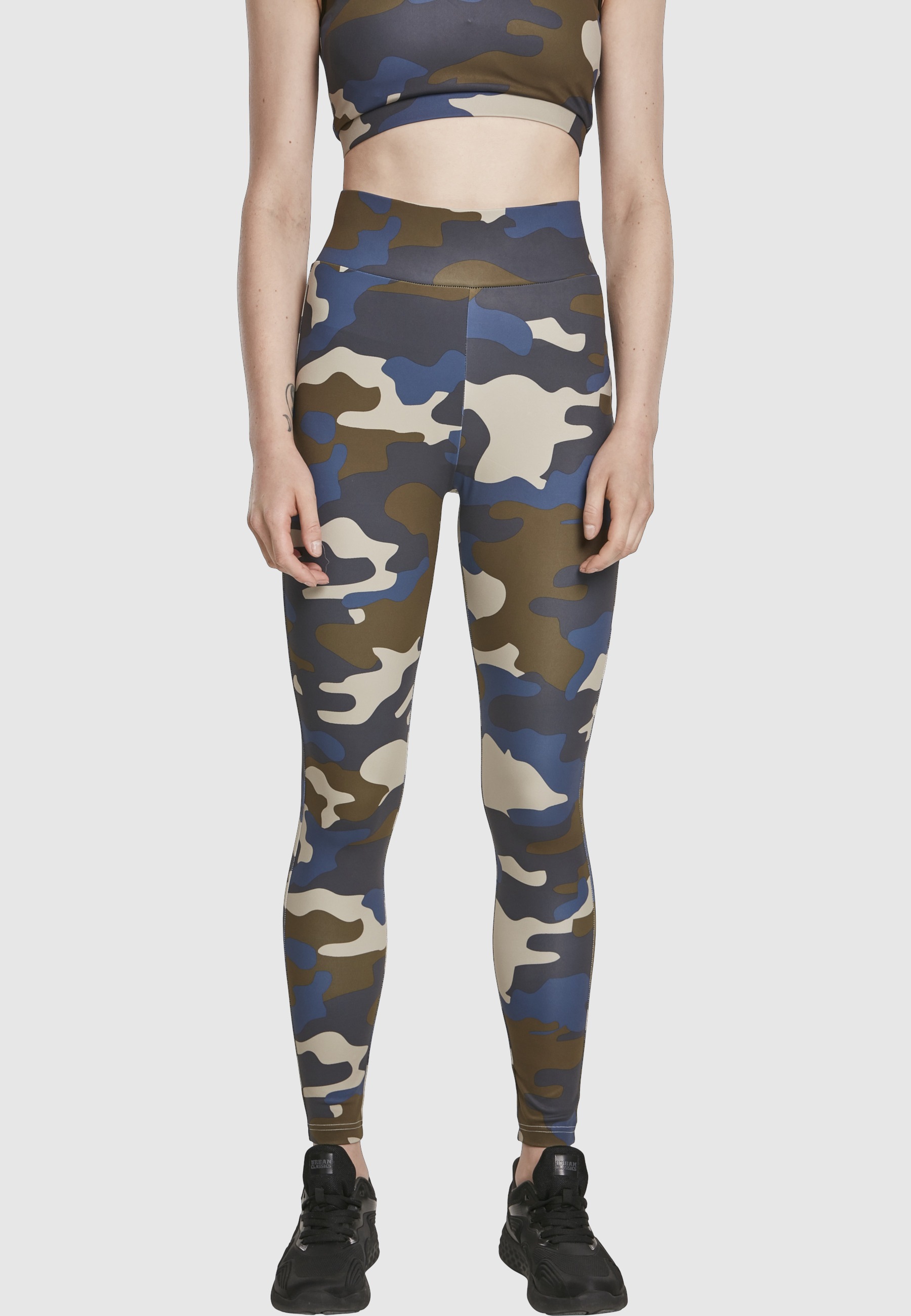 URBAN CLASSICS Leggings »Urban Classics Damen Ladies High Waist Camo Tech Leggings«