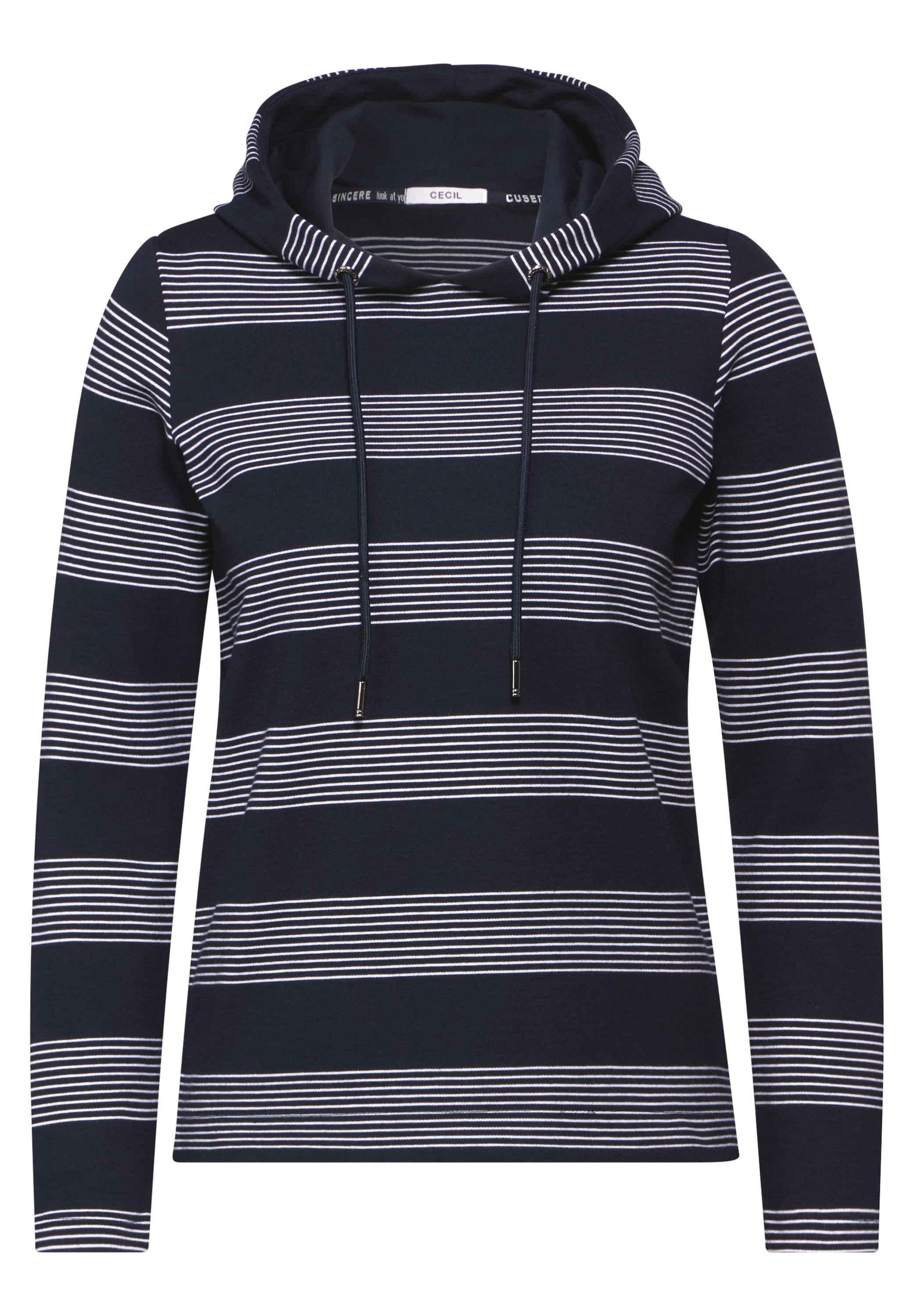 Cecil Langarmshirt, mit Materialmix