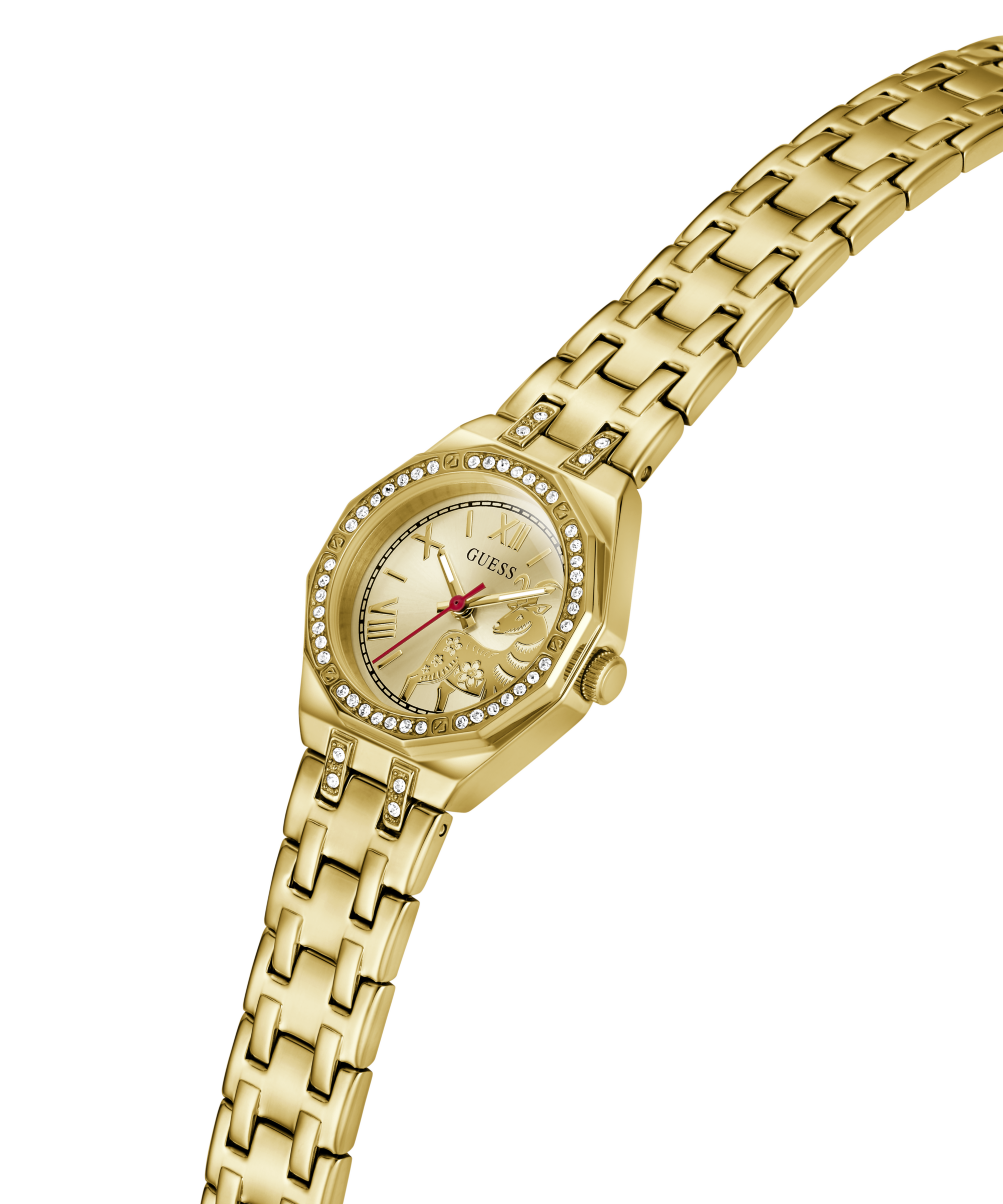 Guess Quarzuhr »PIXIE« Armbanduhr, Damenuhr, Edelstahlarmband, analog