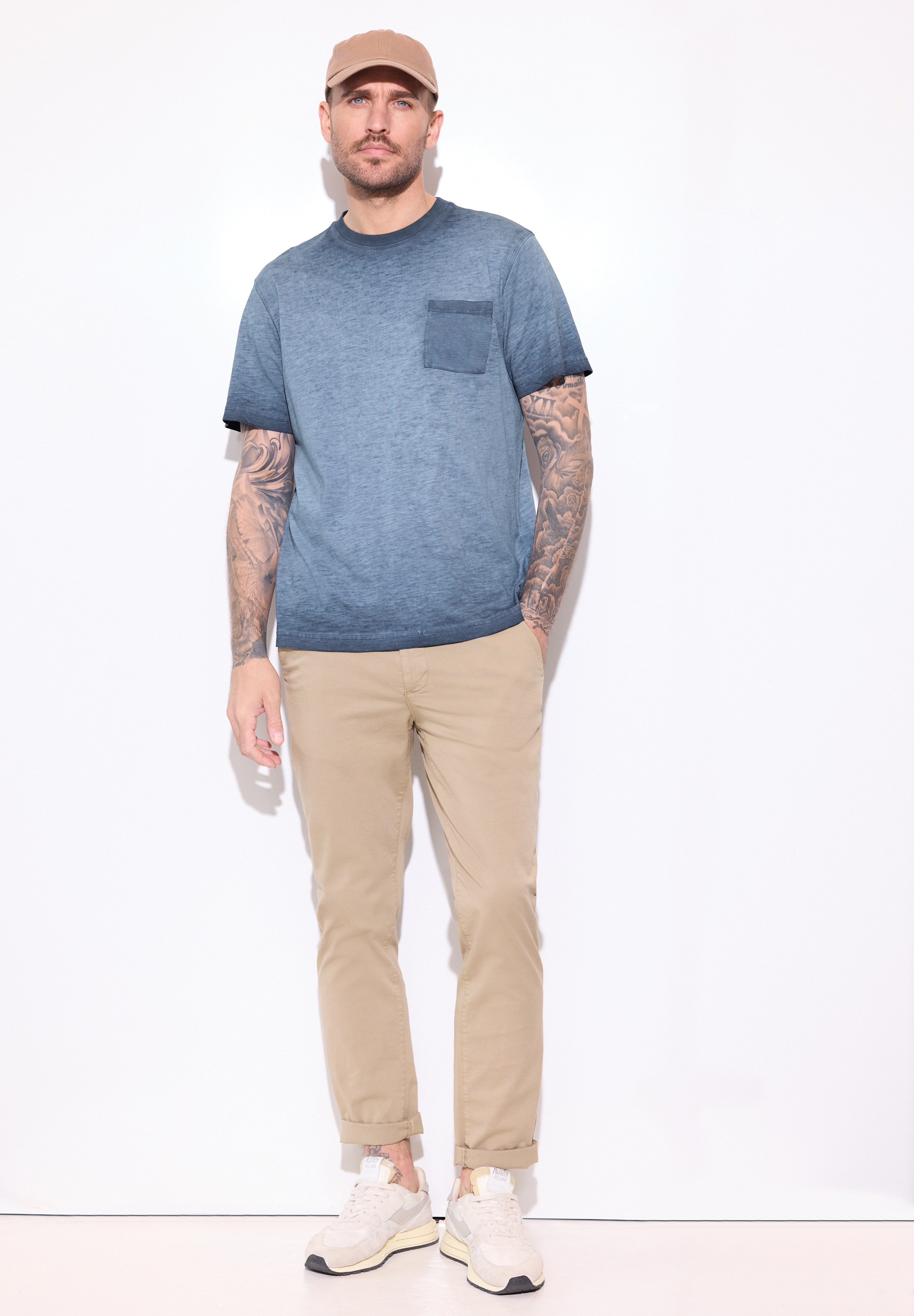 STREET ONE MEN T-Shirt in washed Optik
