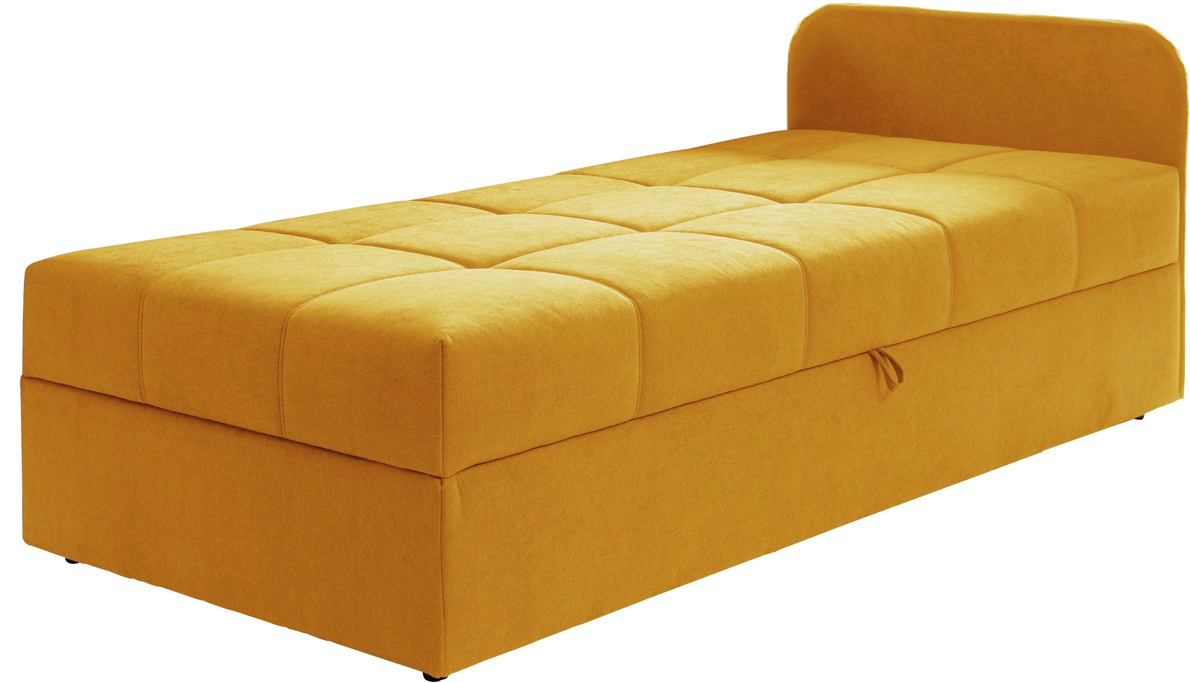 Schlafsofa ALINA "Marla", gelb (rapsgelb eqe 25), B:205cm H:73cm T:91cm, Chenille EQE (100% Polyester), Sofas, Schlafsofa, inkl. Stauraum, Armlehne wahlweise links ode rechts 2